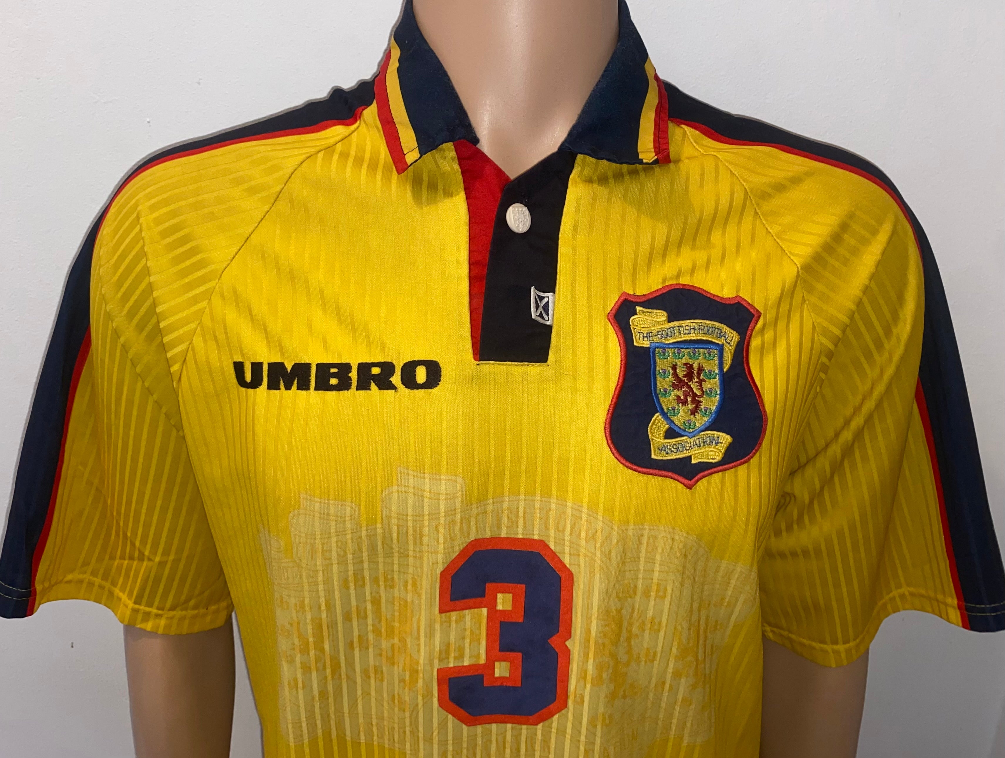 1998 SCOTLAND MATCHWORN UMBRO AWAY SHIRT #3