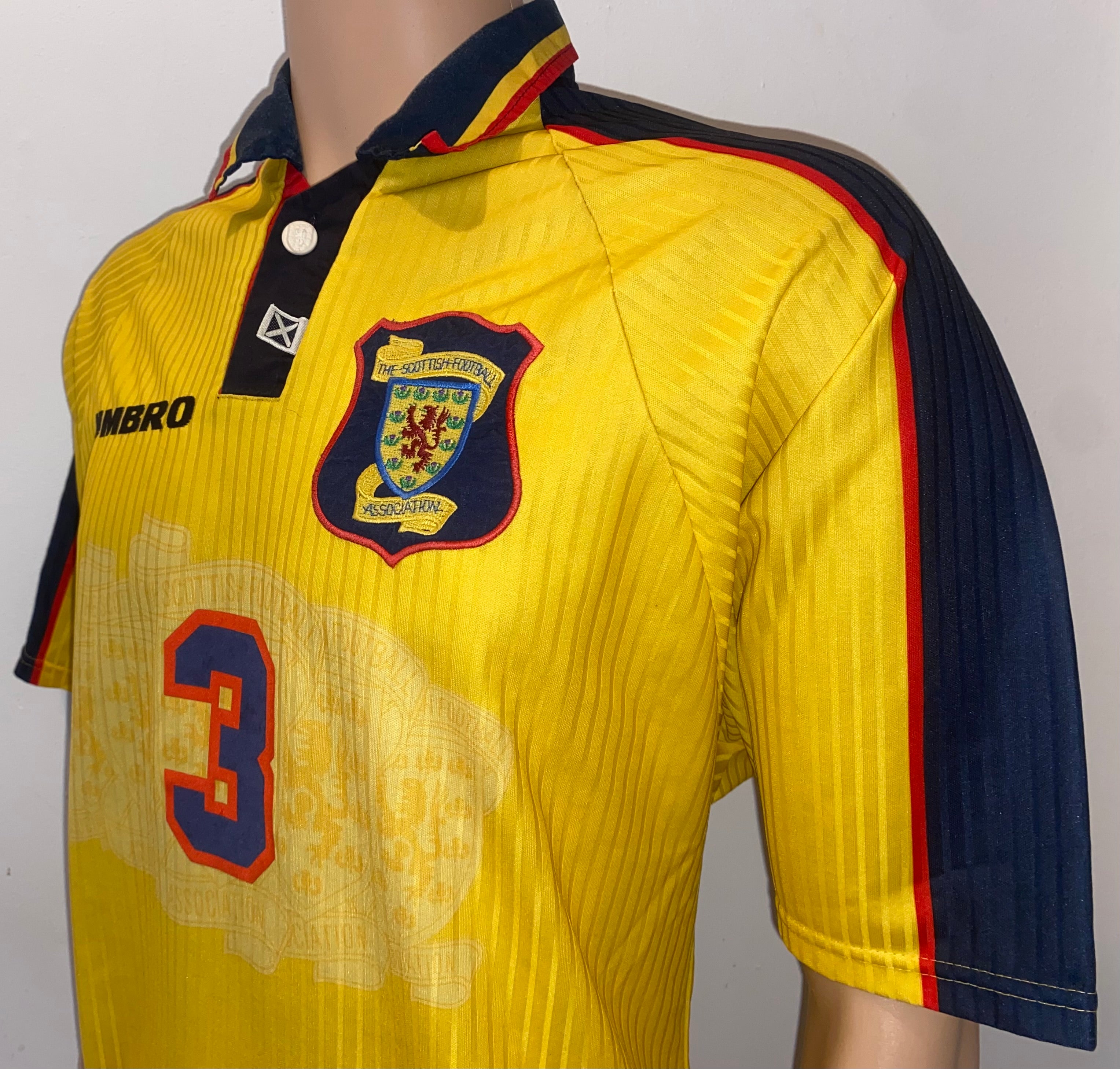 1998 SCOTLAND MATCHWORN UMBRO AWAY SHIRT #3
