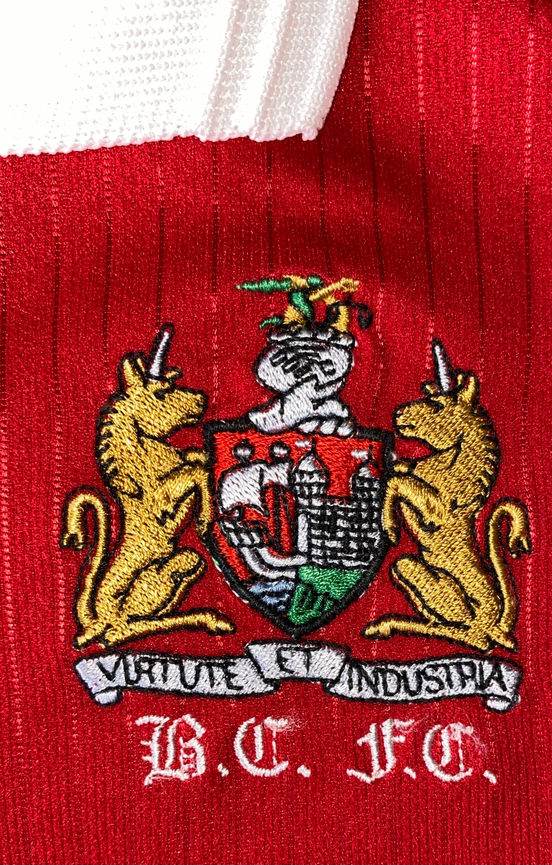 1994/95 BRISTOL CITY MATCH WORN HOME SHIRT PARTRIDGE #14