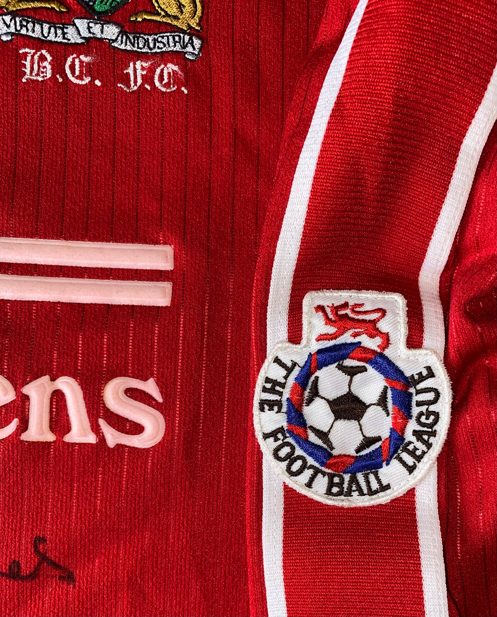 1994/95 BRISTOL CITY MATCH WORN HOME SHIRT PARTRIDGE #14