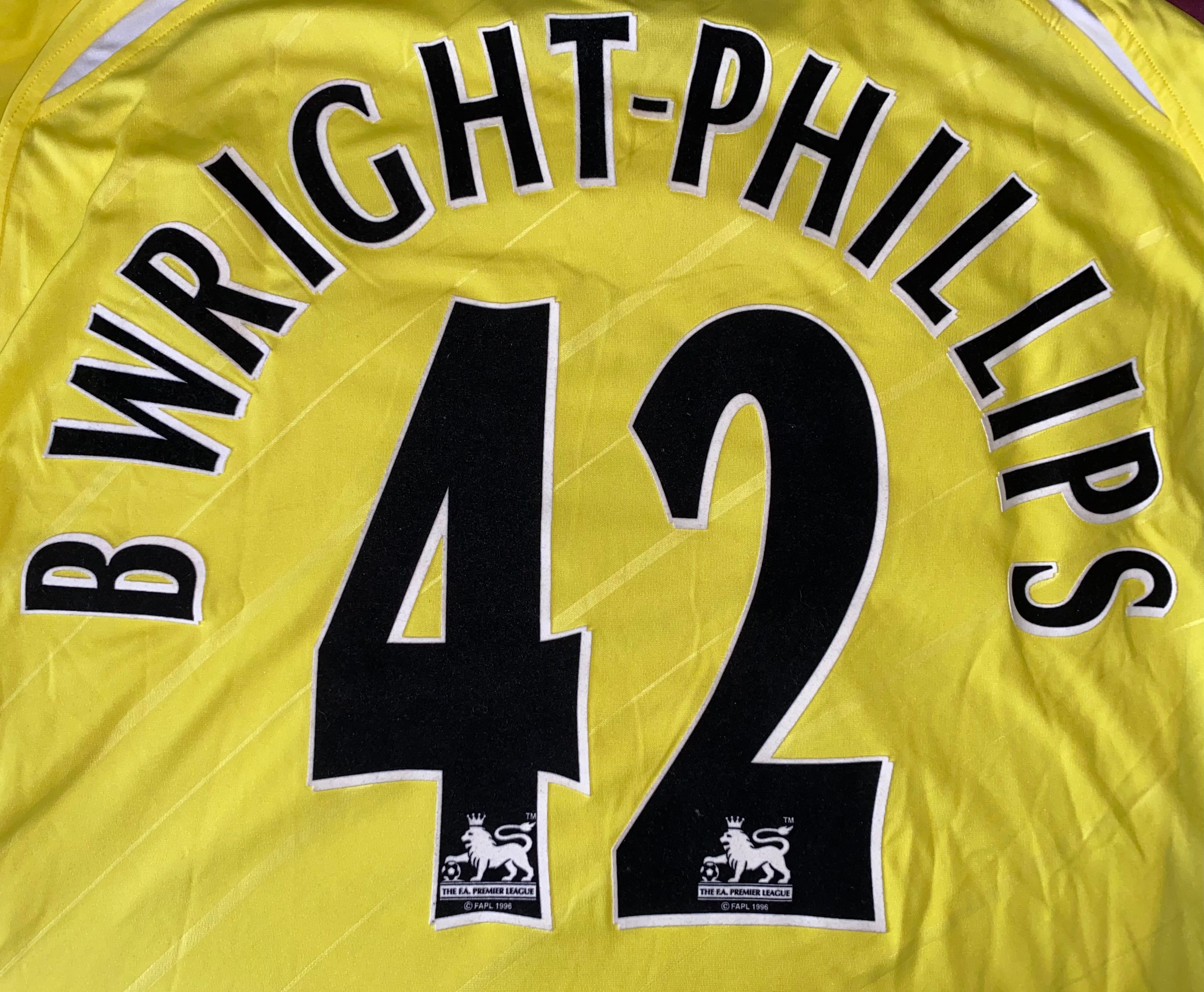 2006/07 MANCHESTER CITY MATCH ISSUE HOME SHIRT (BRADLEY WRIGHT PHILLIPS #42)