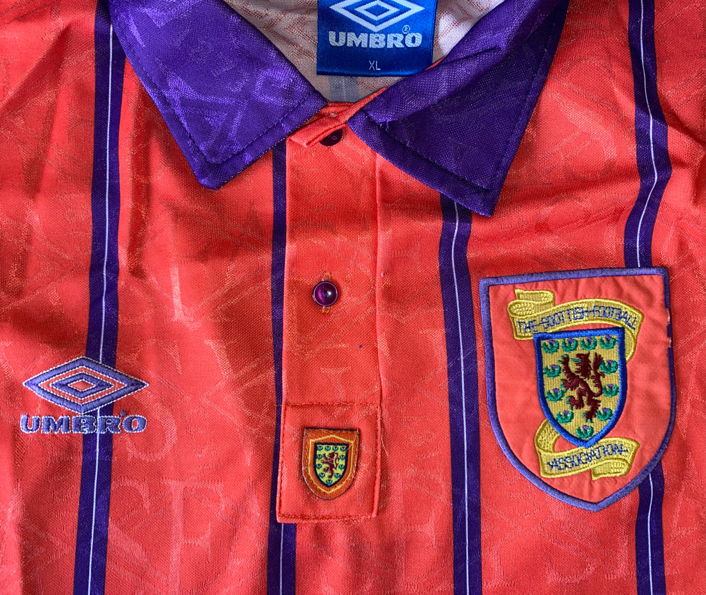 1993 MATCH WORN SCOTLAND AWAY SHIRT #9