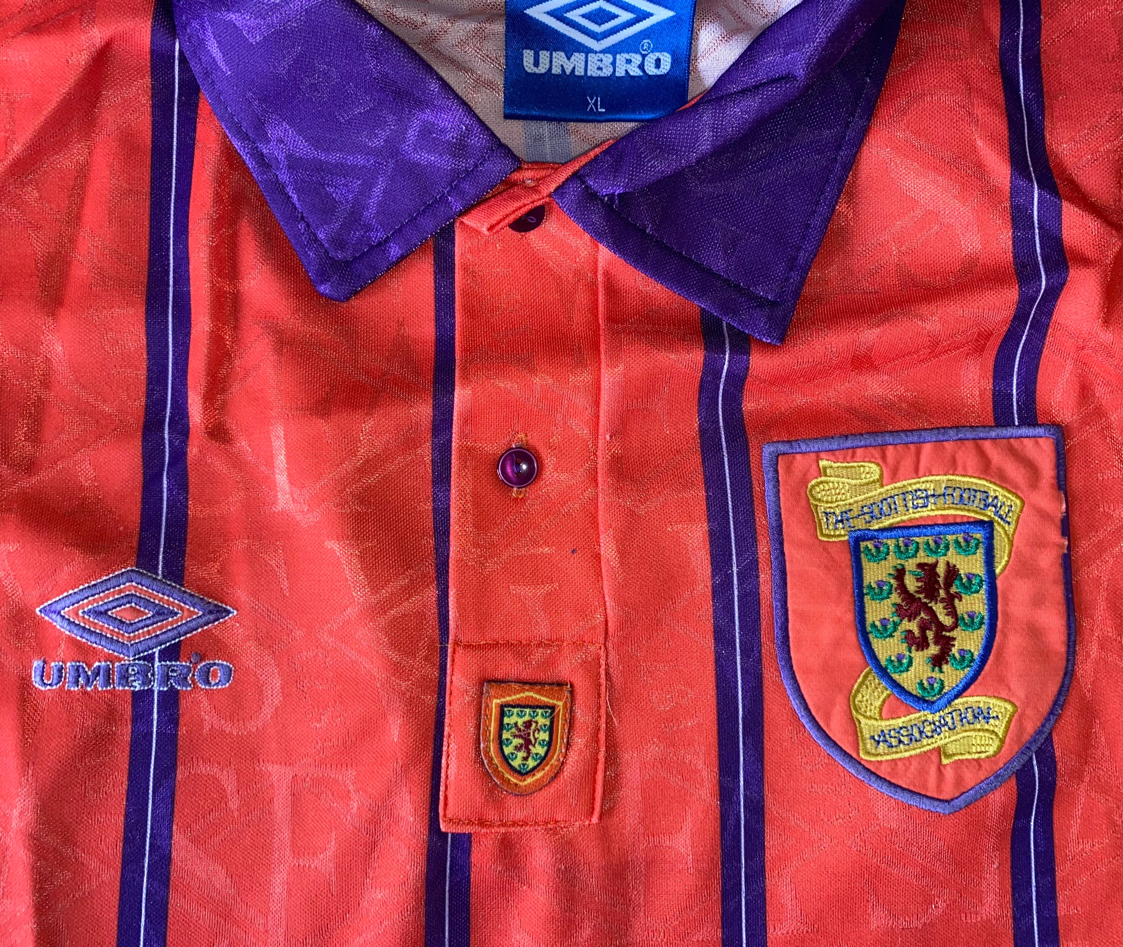 1993 MATCH WORN SCOTLAND AWAY SHIRT #9