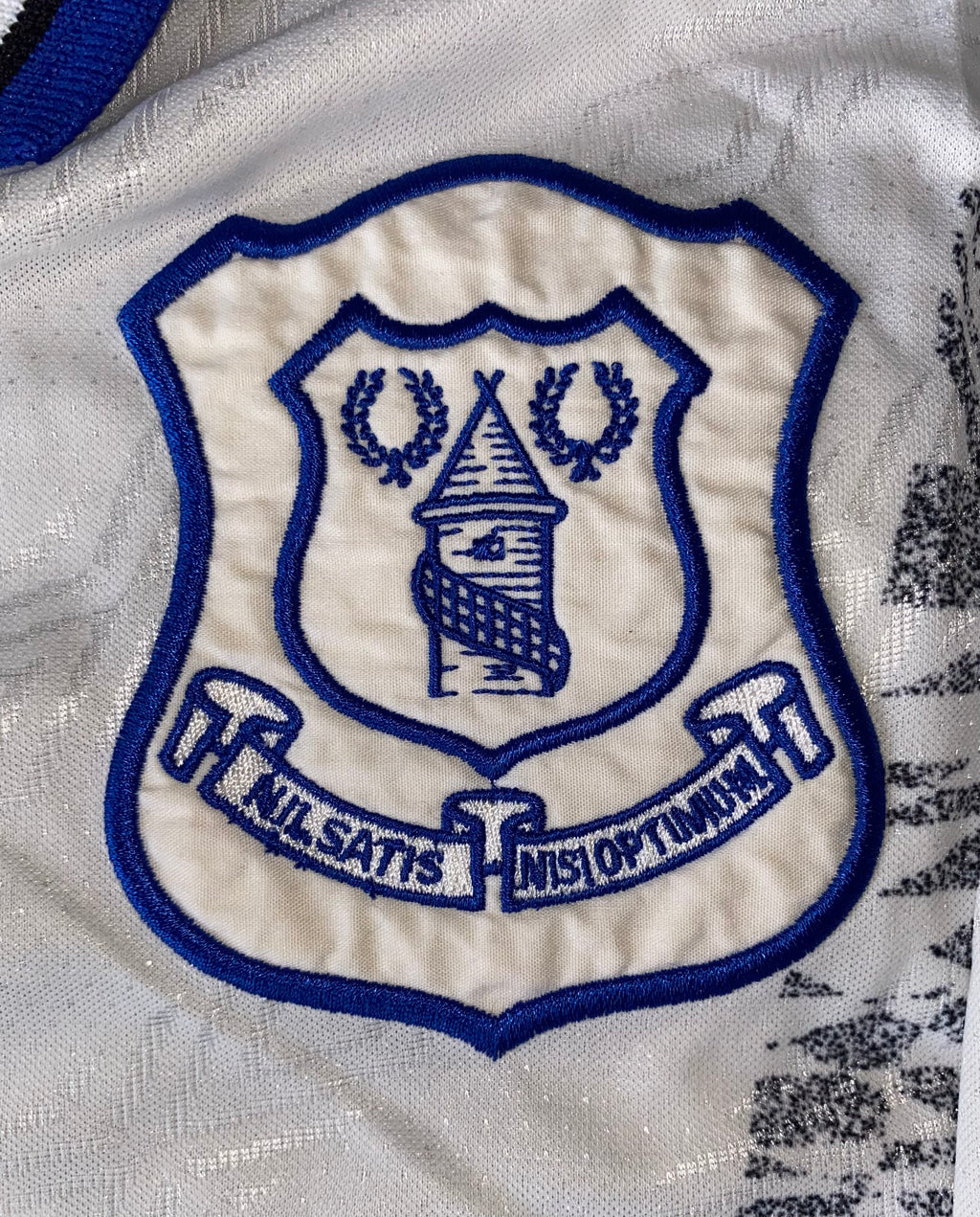 1995/96 EVERTON MATCH WORN AWAY SHIRT (ALLEN #26)