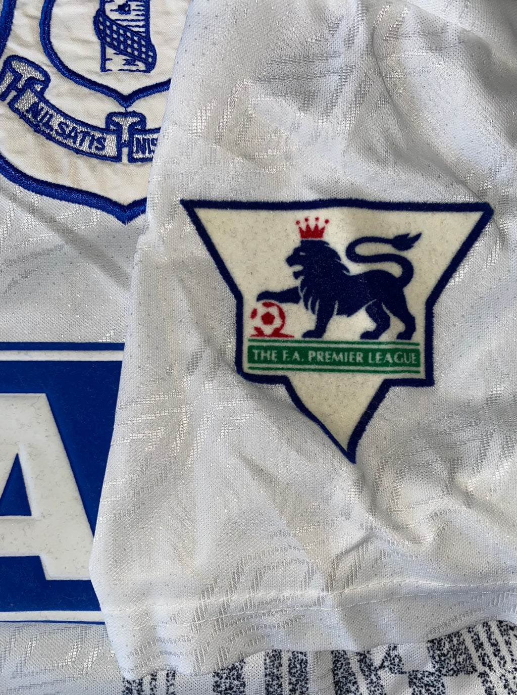 1995/96 EVERTON MATCH WORN AWAY SHIRT (ALLEN #26)