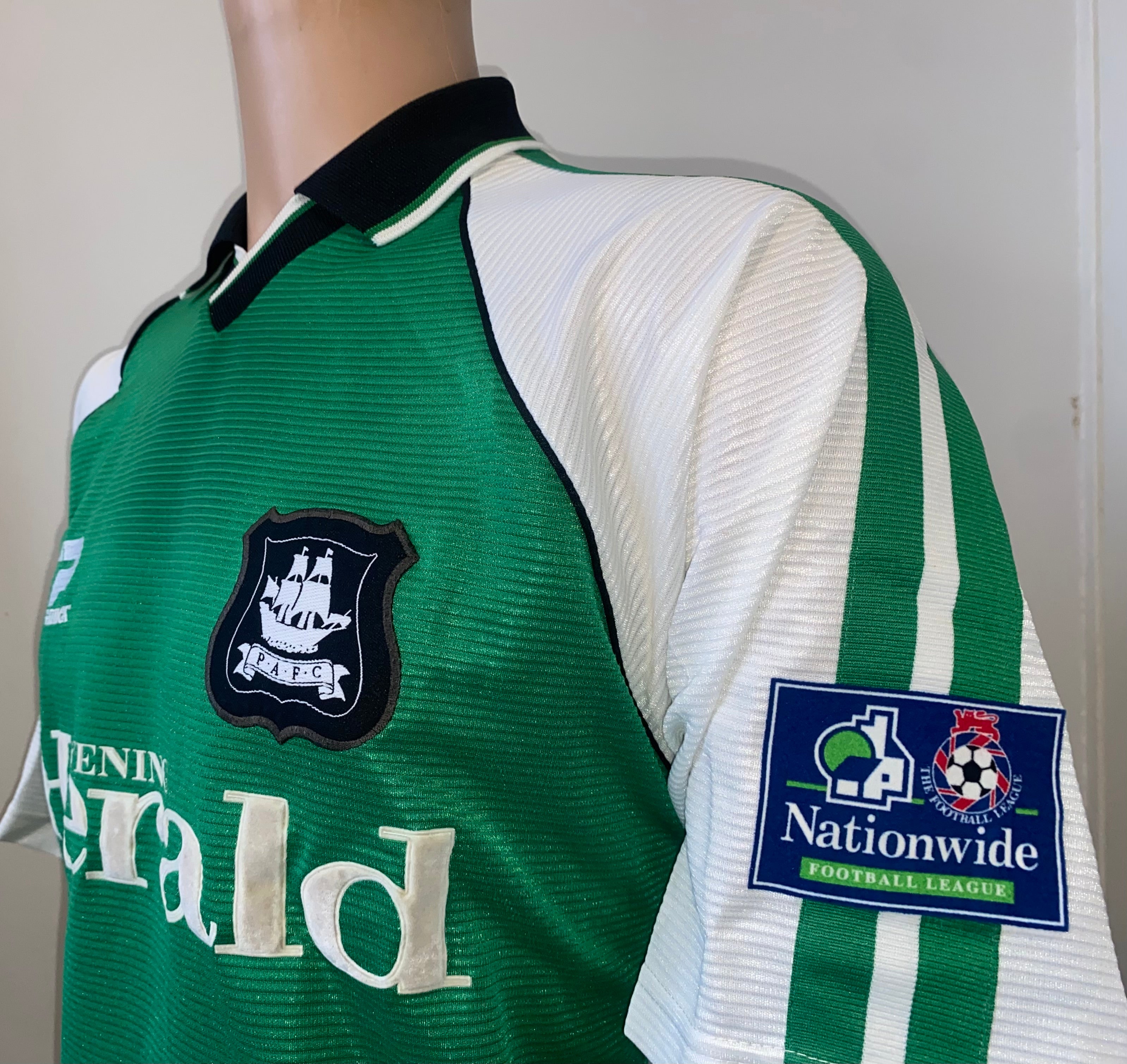1999/2000 PLYMOUTH ARGYLE PATRICK MATCH WORN HOME SHIRT (#3)