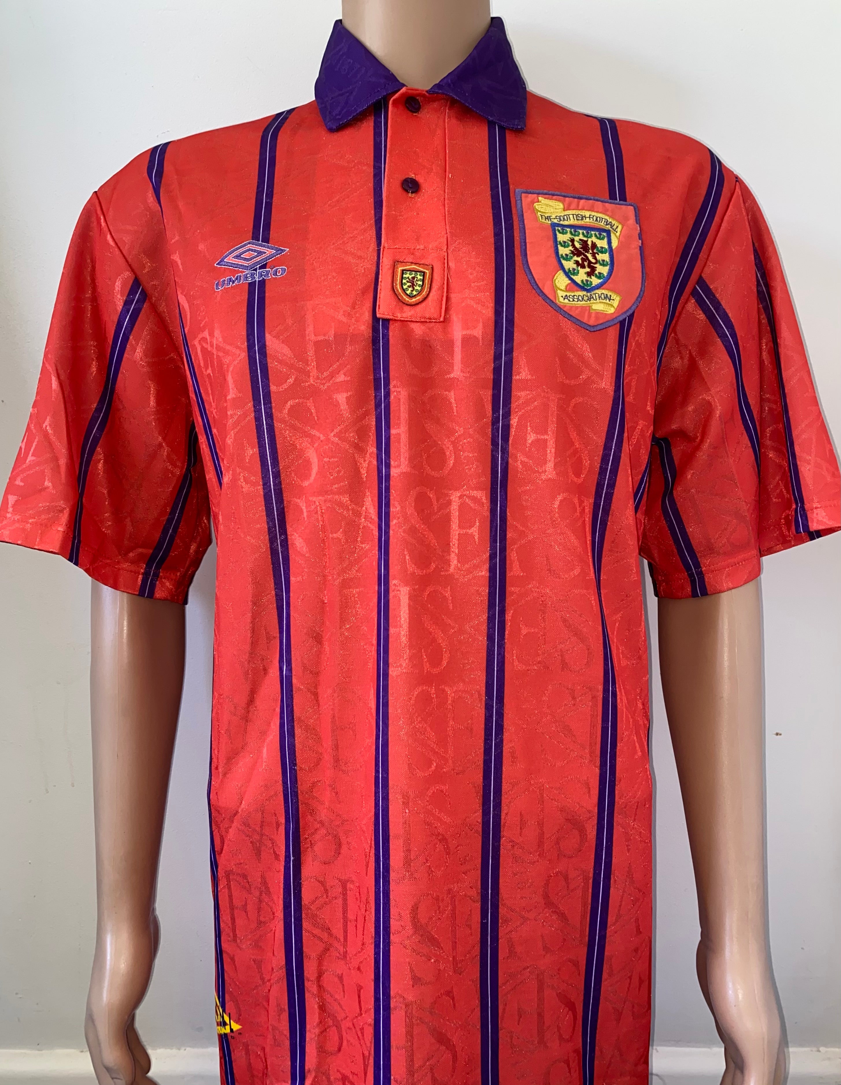 1993 MATCH WORN SCOTLAND AWAY SHIRT #9