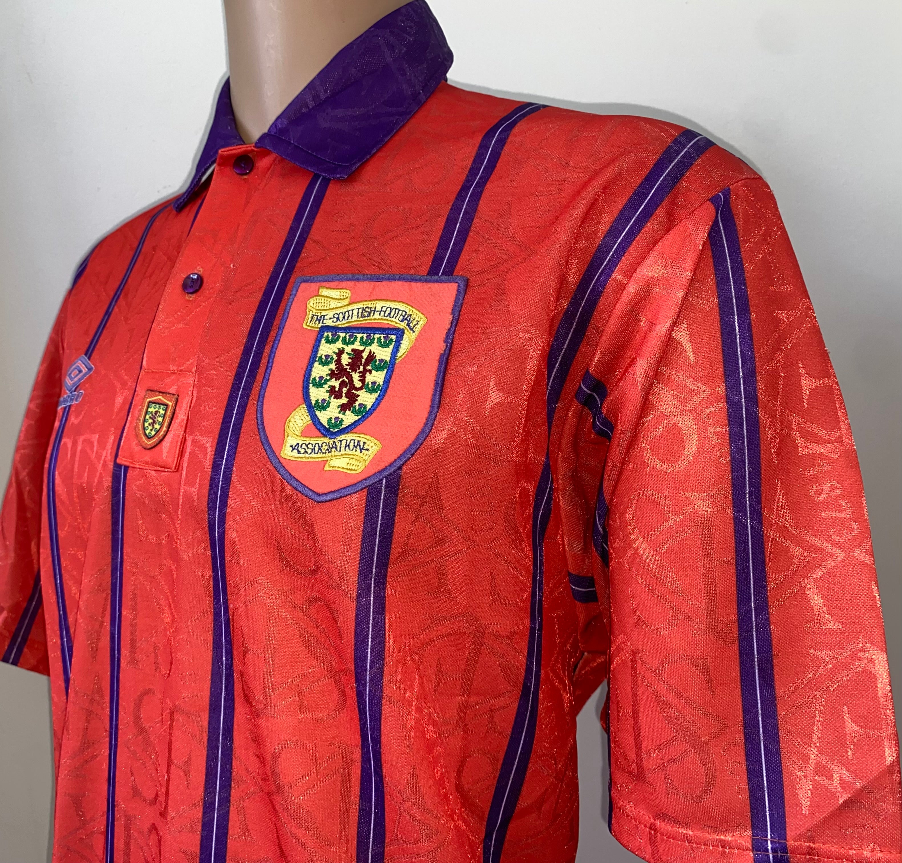 1993 MATCH WORN SCOTLAND AWAY SHIRT #9