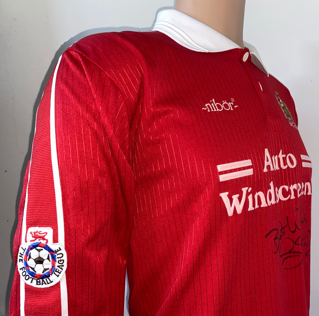 1994/95 BRISTOL CITY MATCH WORN HOME SHIRT PARTRIDGE #14