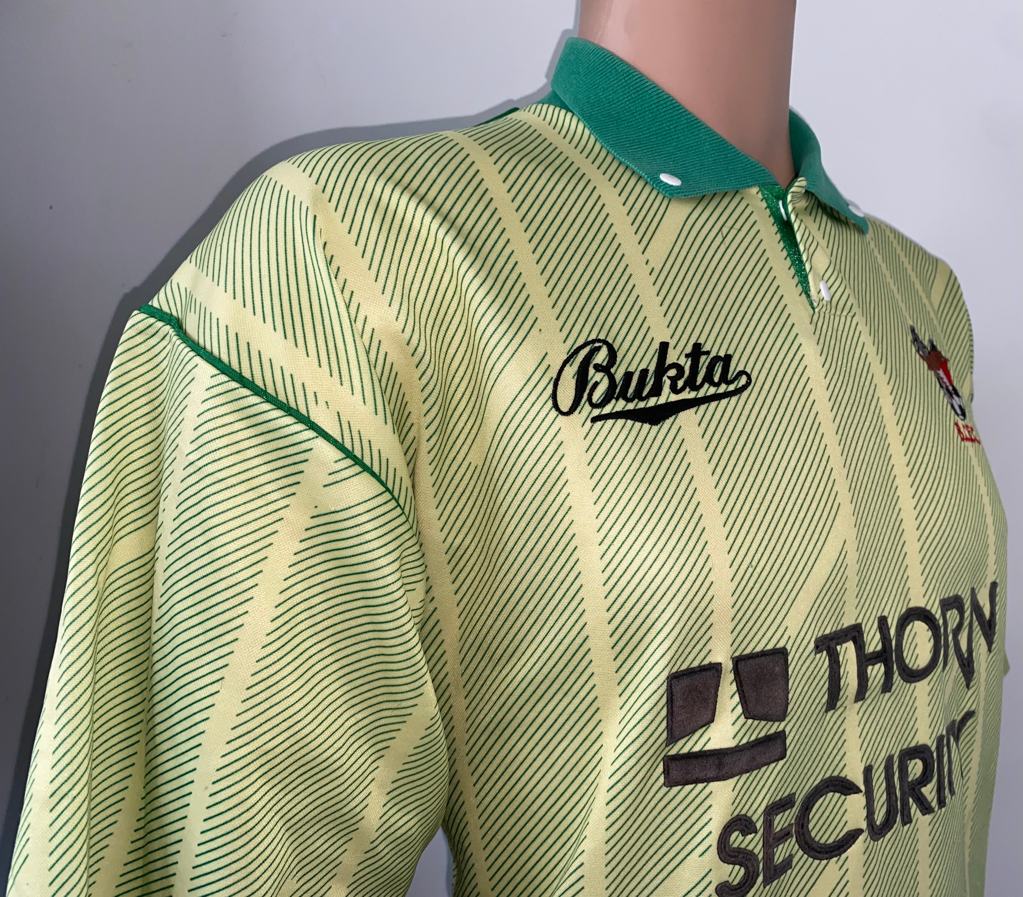 1991/92 BRISTOL CITY AWAY MATCH WORN SHIRT BUKTA #14
