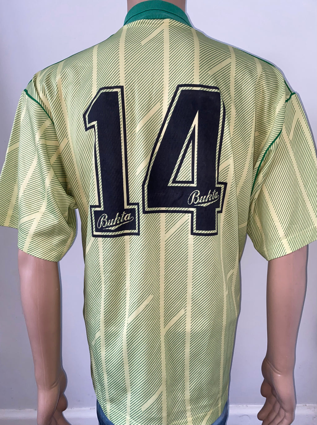 1991/92 BRISTOL CITY AWAY MATCH WORN SHIRT BUKTA #14
