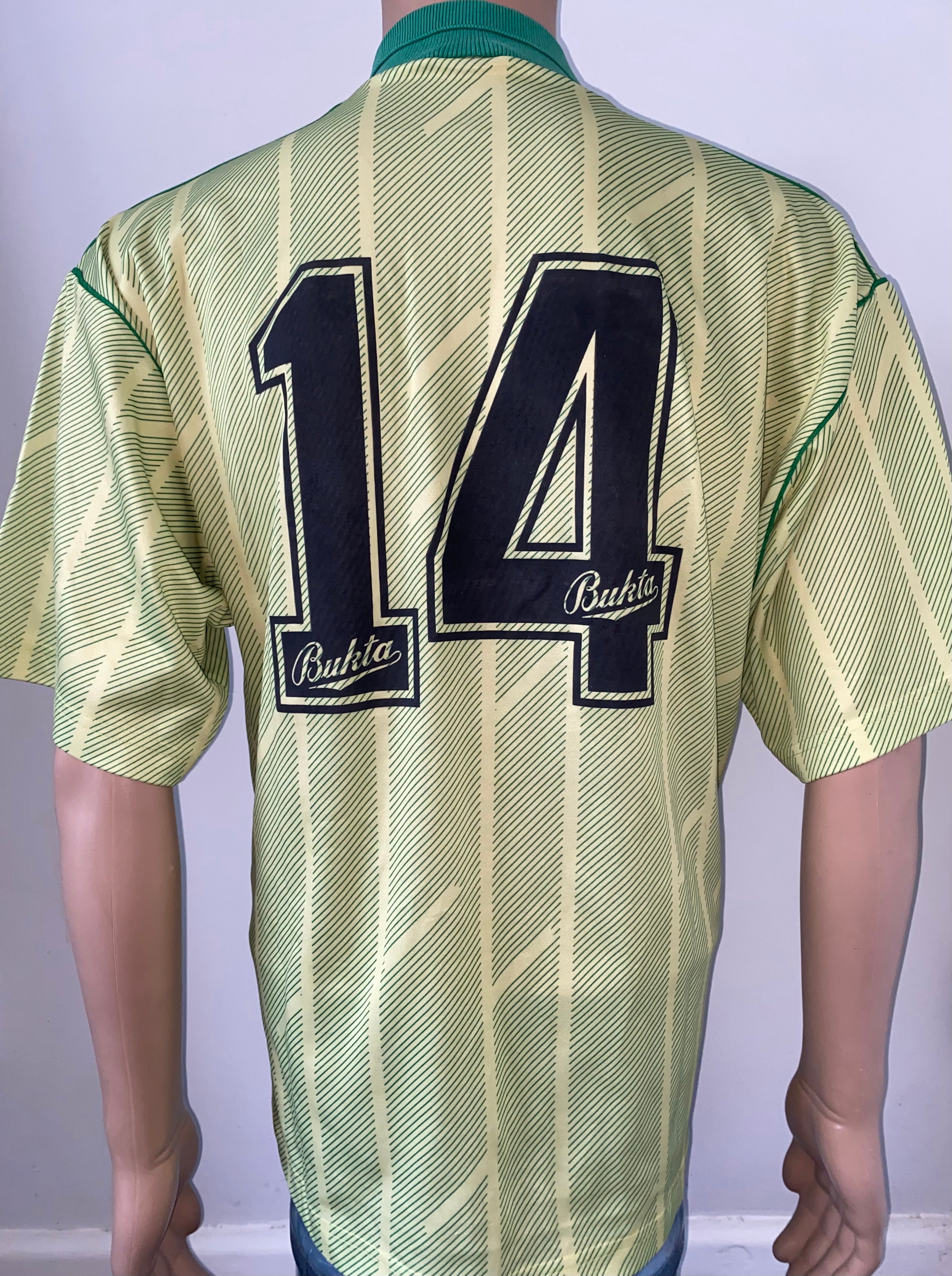 1991/92 BRISTOL CITY AWAY MATCH WORN SHIRT BUKTA #14