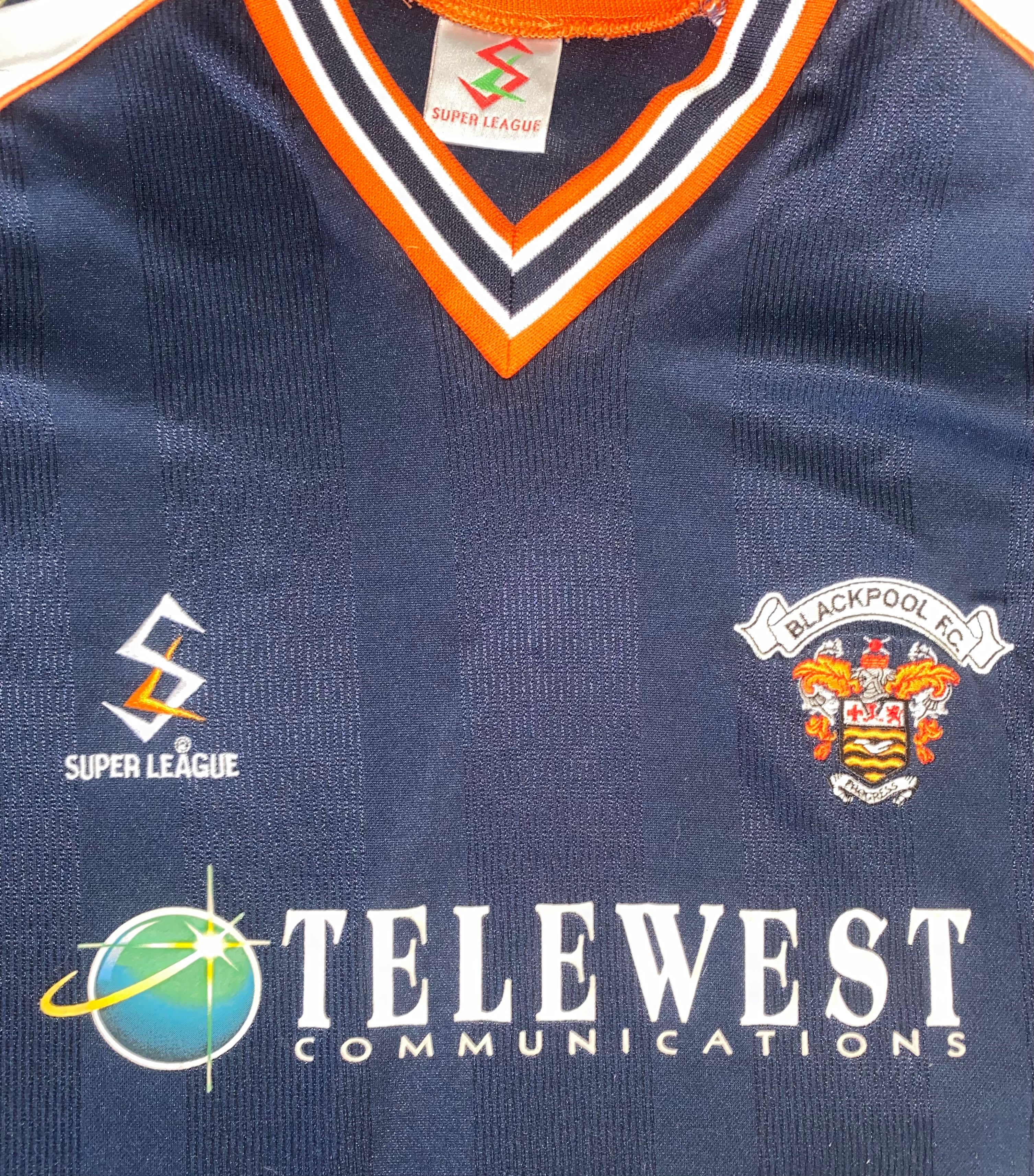 1999/2000 BLACKPOOL MATCH WORN AWAY SHIRT (THOMPSON #17)