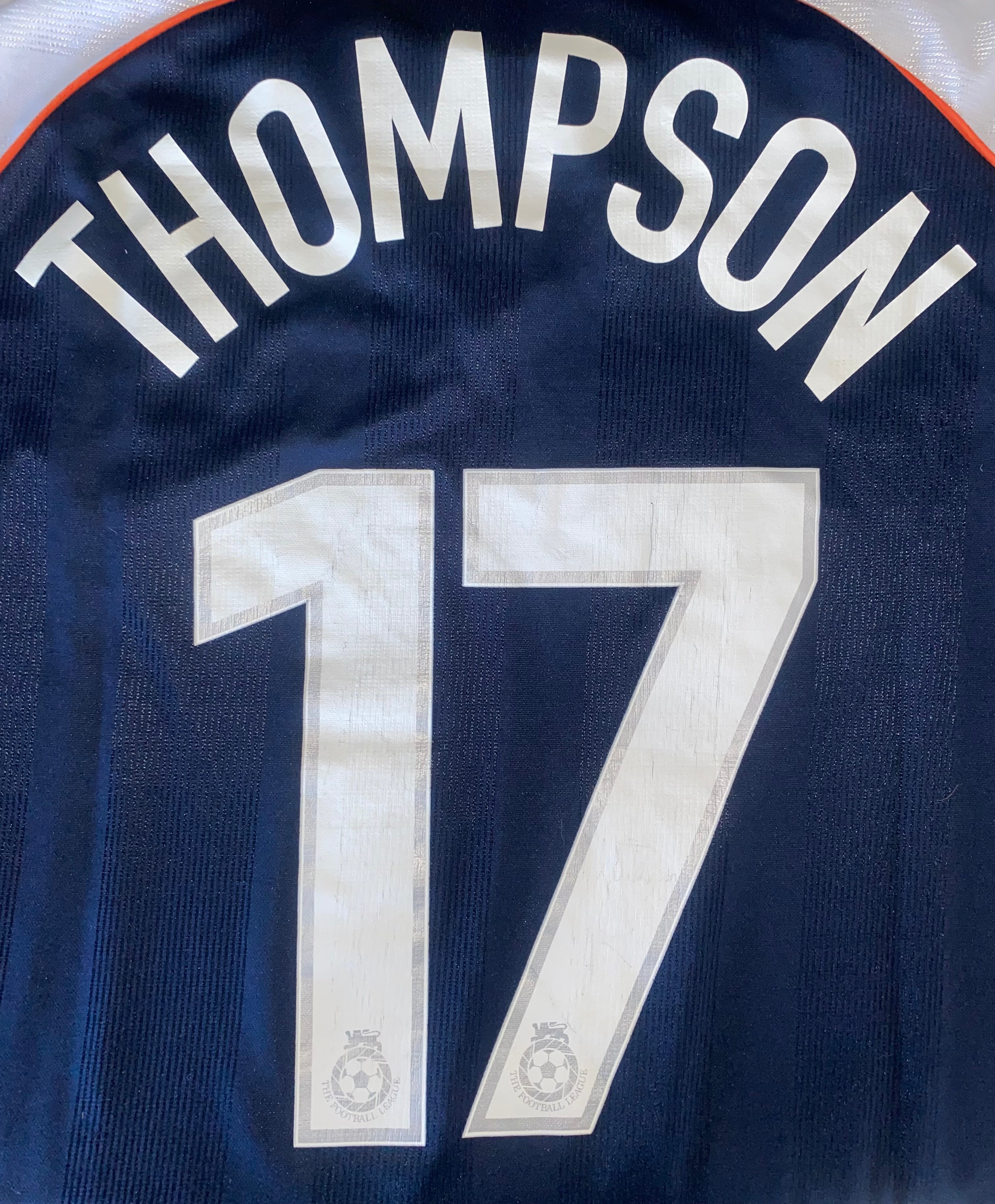 1999/2000 BLACKPOOL MATCH WORN AWAY SHIRT (THOMPSON #17)