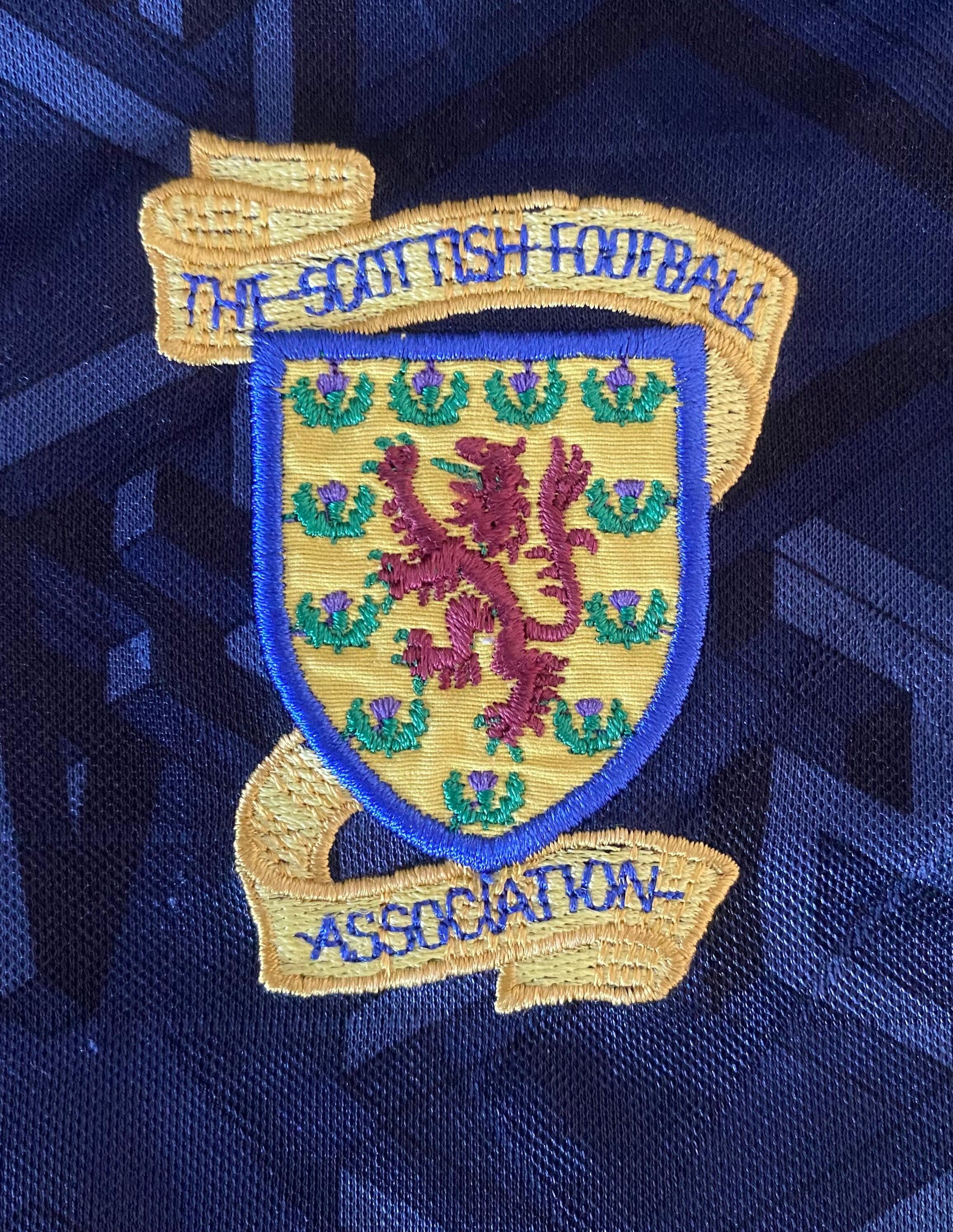 1992-1993 MATCH WORN SCOTLAND HOME SHIRT #8