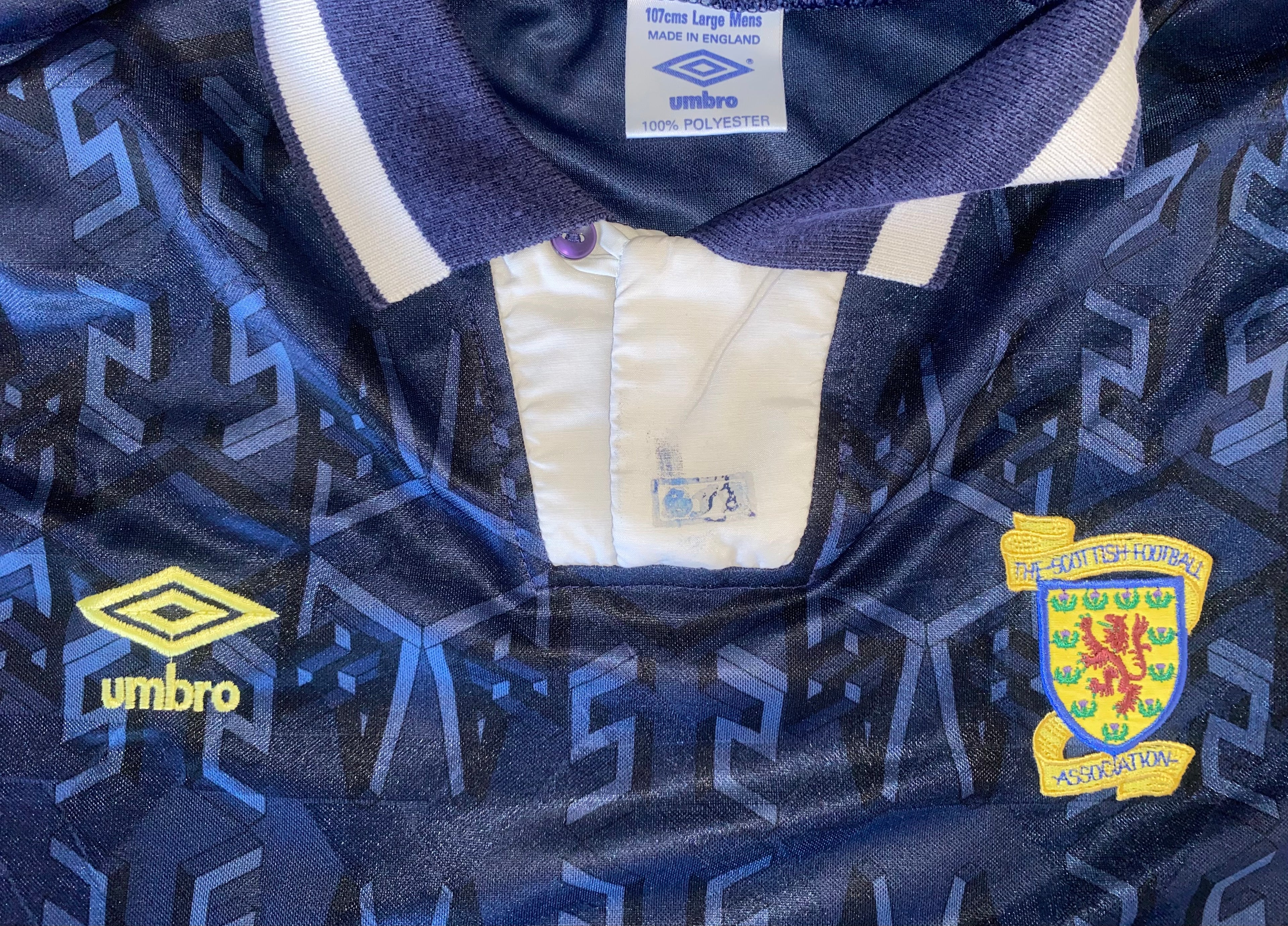 1992-1993 MATCH WORN SCOTLAND HOME SHIRT #8
