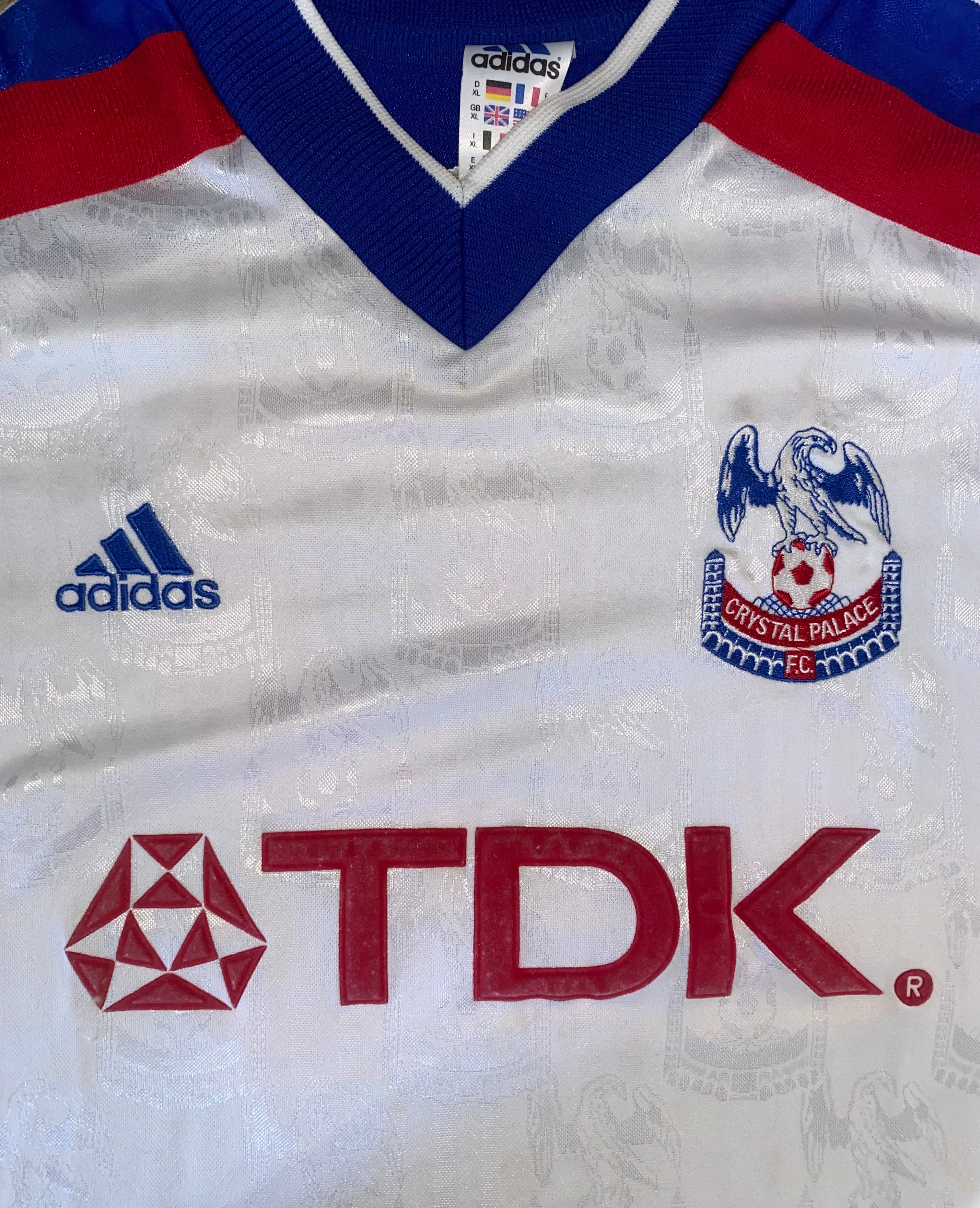 1998/99 CRYSTAL PALACE ADIDAS MATCH WORN AWAY SHIRT #12