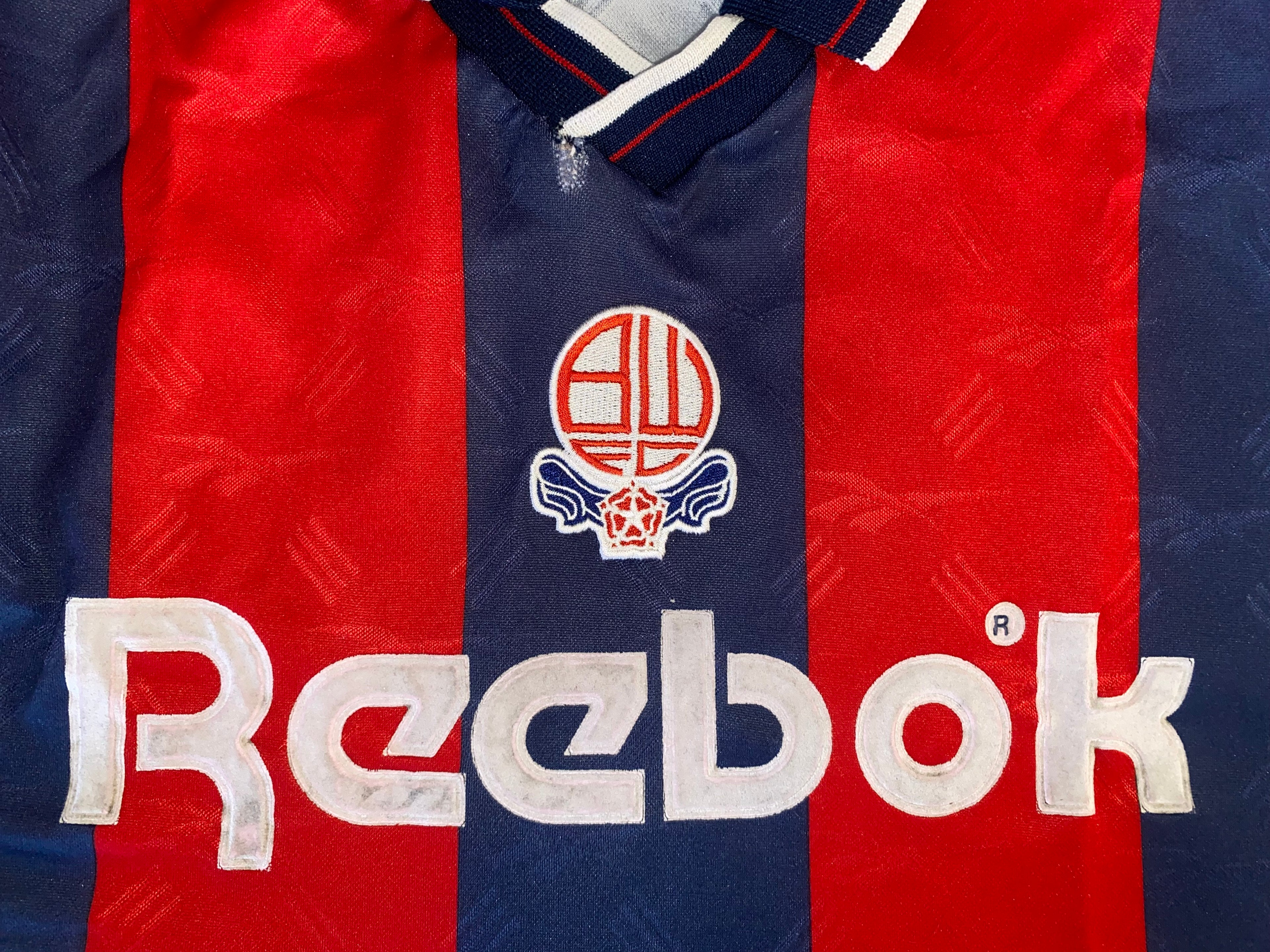 1994/9﻿5 BOLTON WANDERERS MATCH WORN SHIRT RICHARD SNEEKES #8