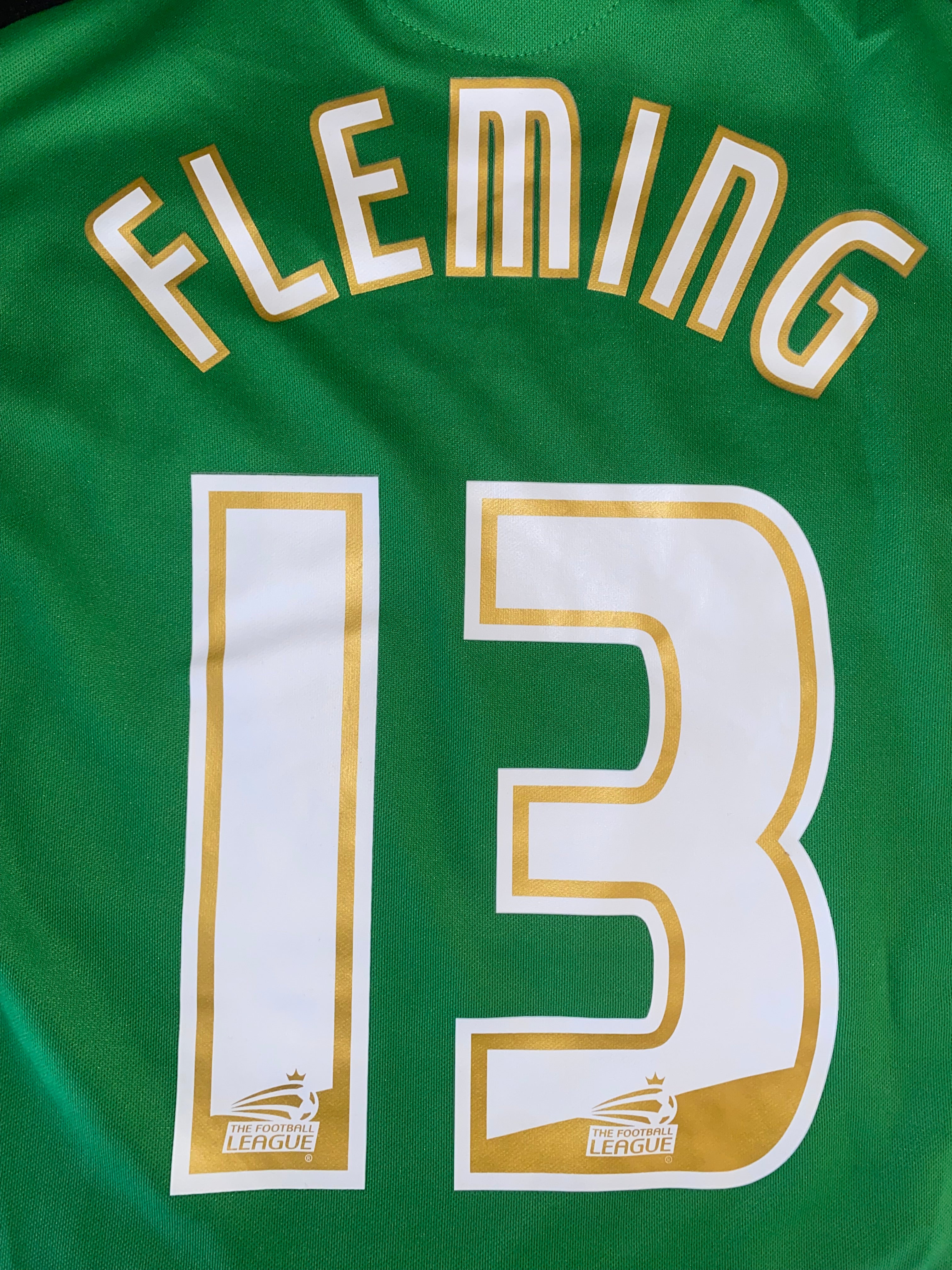 2008/09 OLDHAM ATHLETIC MATCH WORN GOALKEEPERS SHIRT (FLEMING #13)
