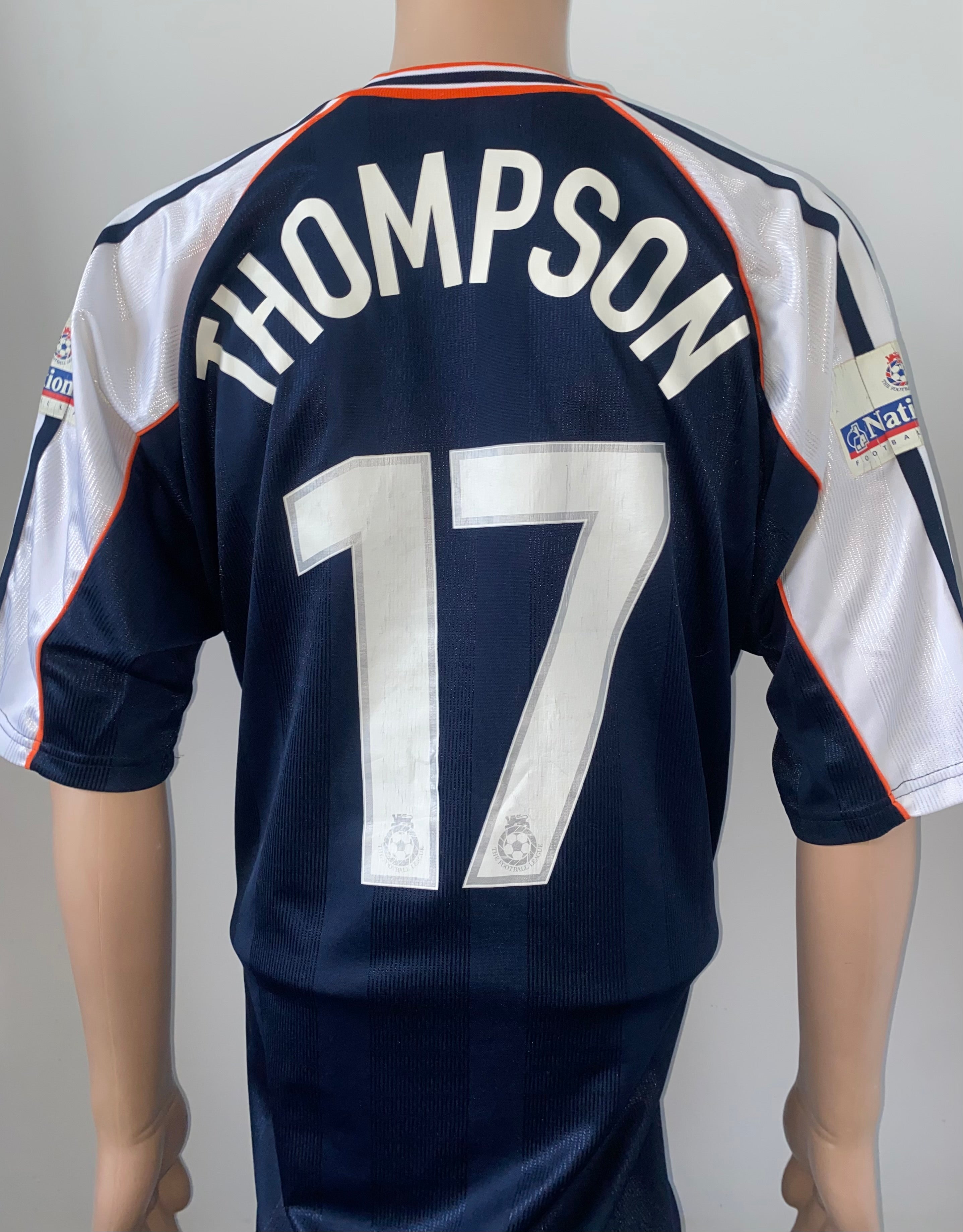 1999/2000 BLACKPOOL MATCH WORN AWAY SHIRT (THOMPSON #17)