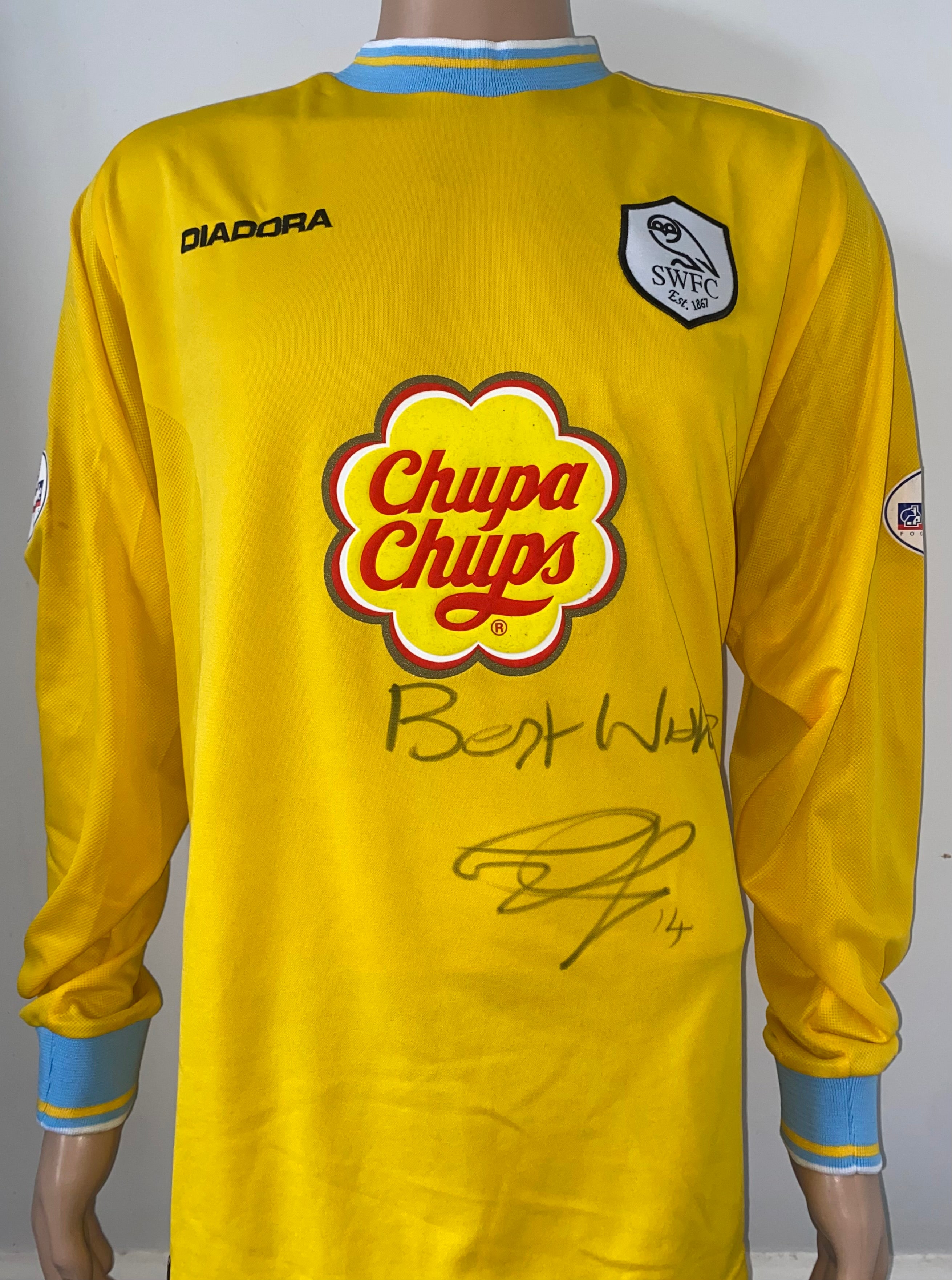 2002/03 SHEFFIELD WEDNESDAY MATCH WORN AWAY SHIRT (ARMSTRONG #14)