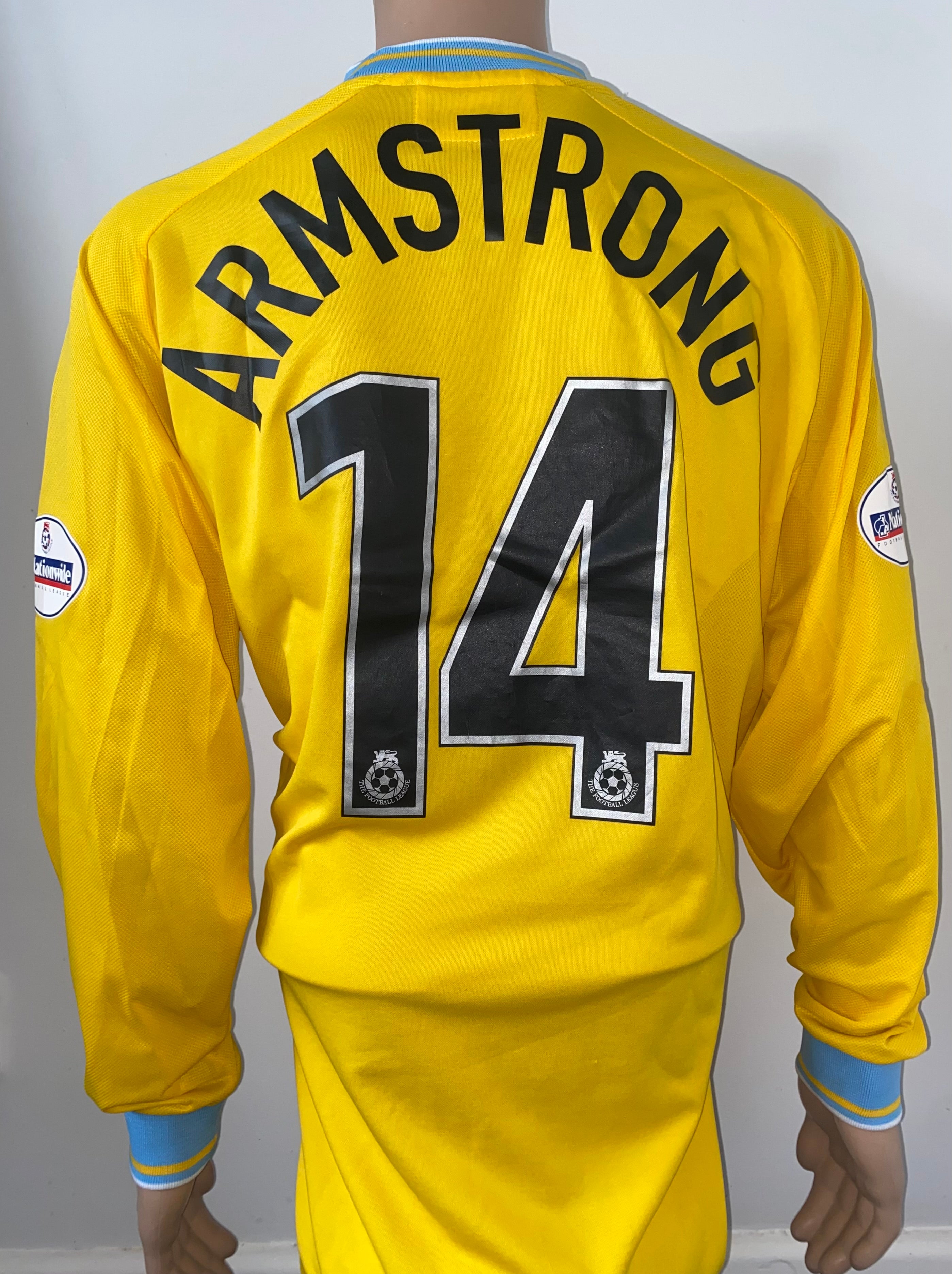 2002/03 SHEFFIELD WEDNESDAY MATCH WORN AWAY SHIRT (ARMSTRONG #14)