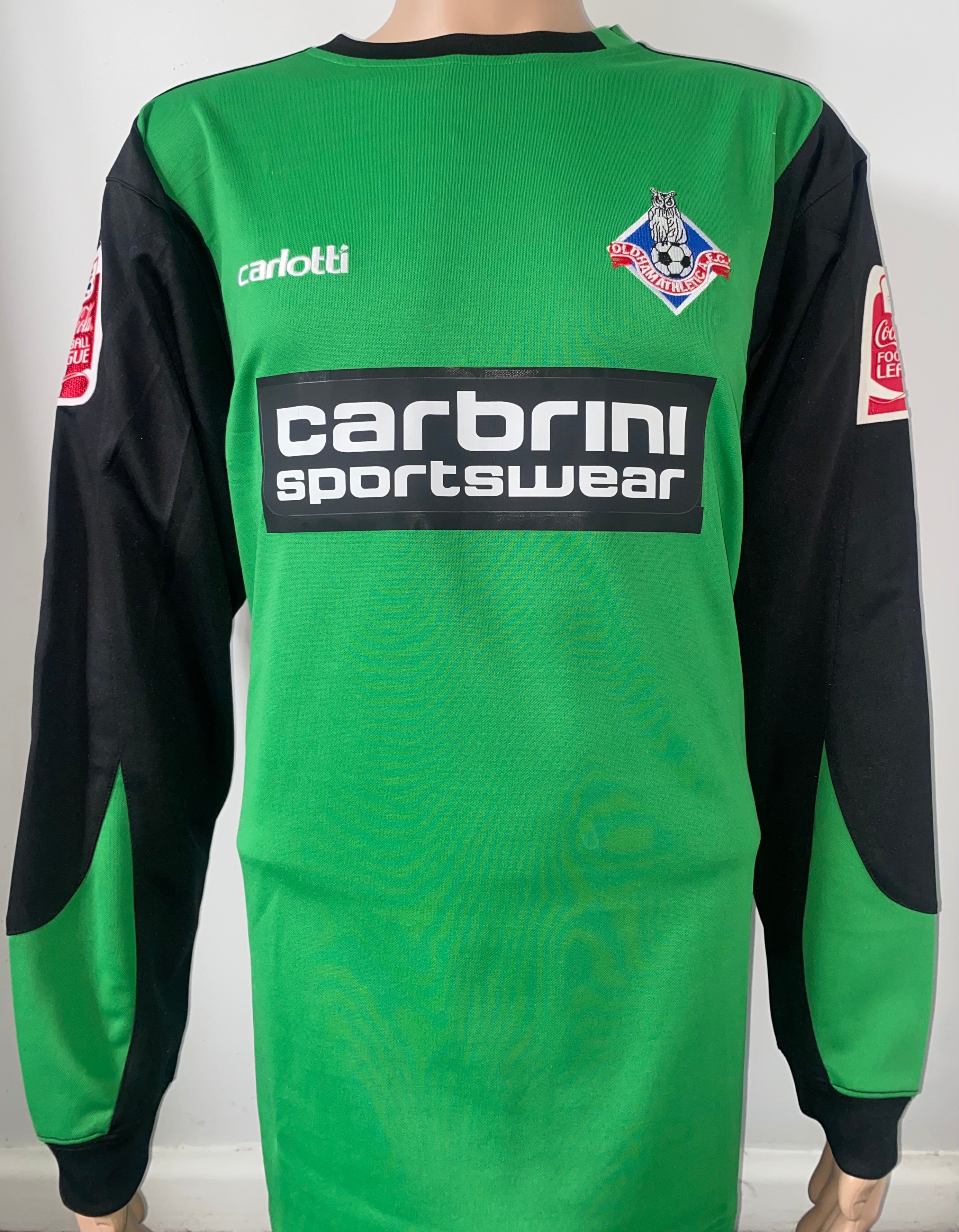 2008/09 OLDHAM ATHLETIC MATCH WORN GOALKEEPERS SHIRT (FLEMING #13)