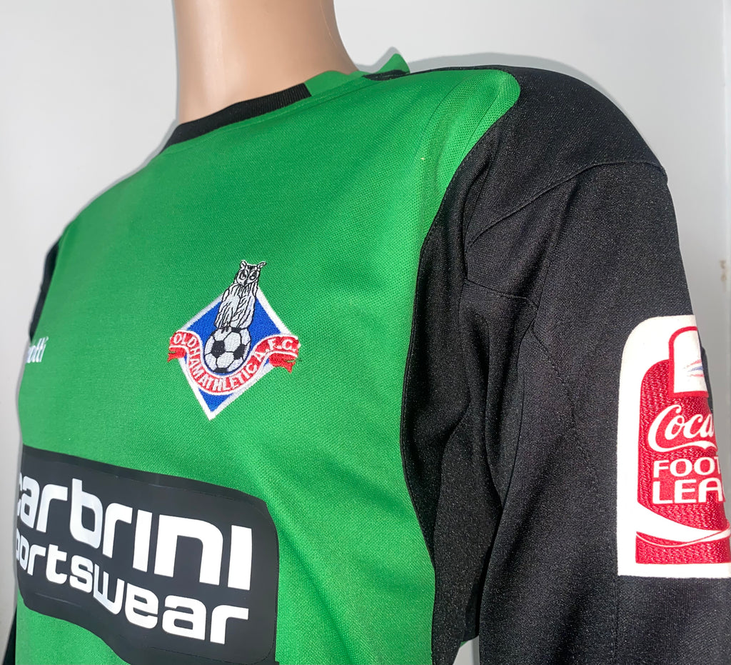 2008/09 OLDHAM ATHLETIC MATCH WORN GOALKEEPERS SHIRT (FLEMING #13)