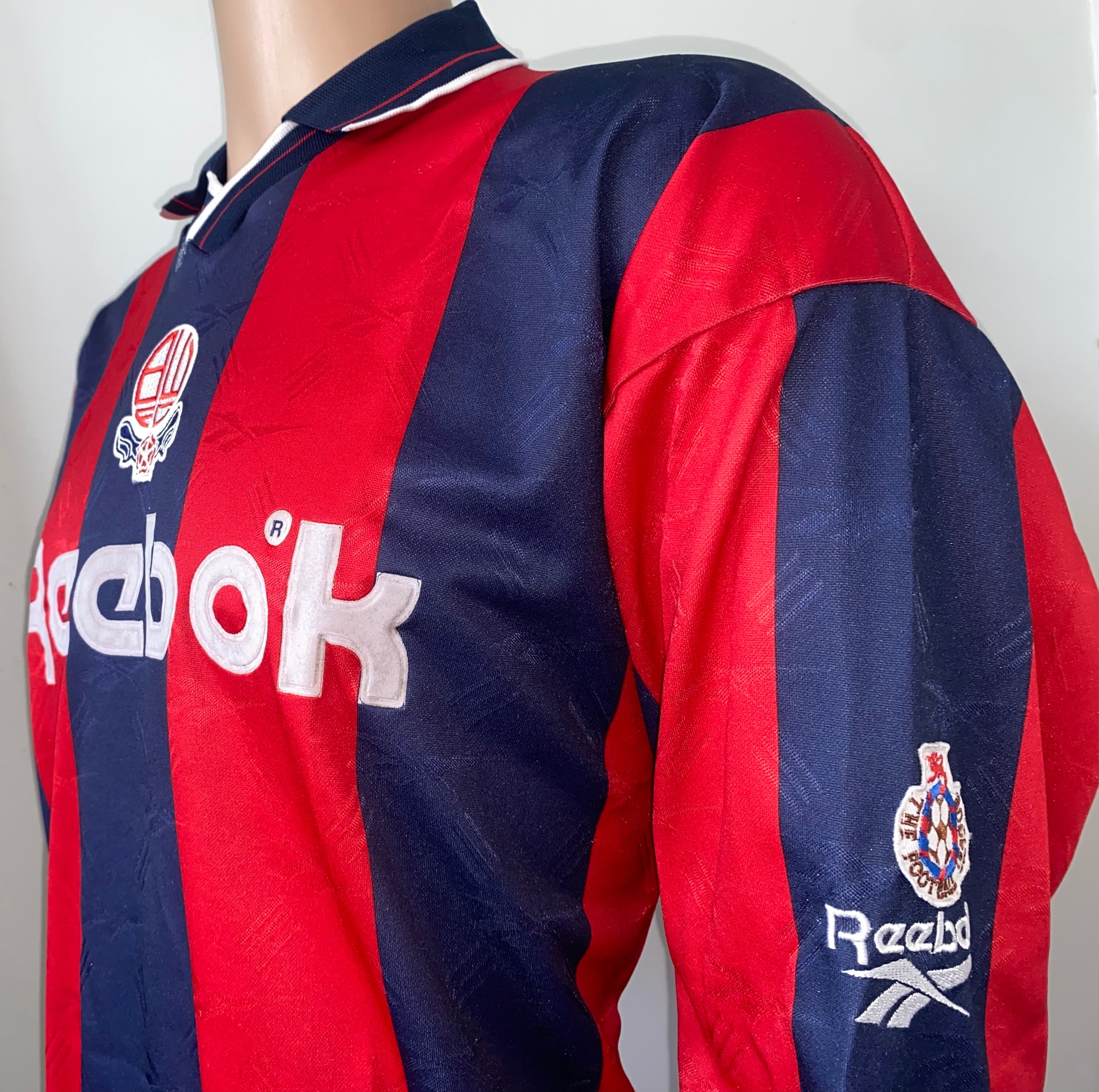 1994/9﻿5 BOLTON WANDERERS MATCH WORN SHIRT RICHARD SNEEKES #8