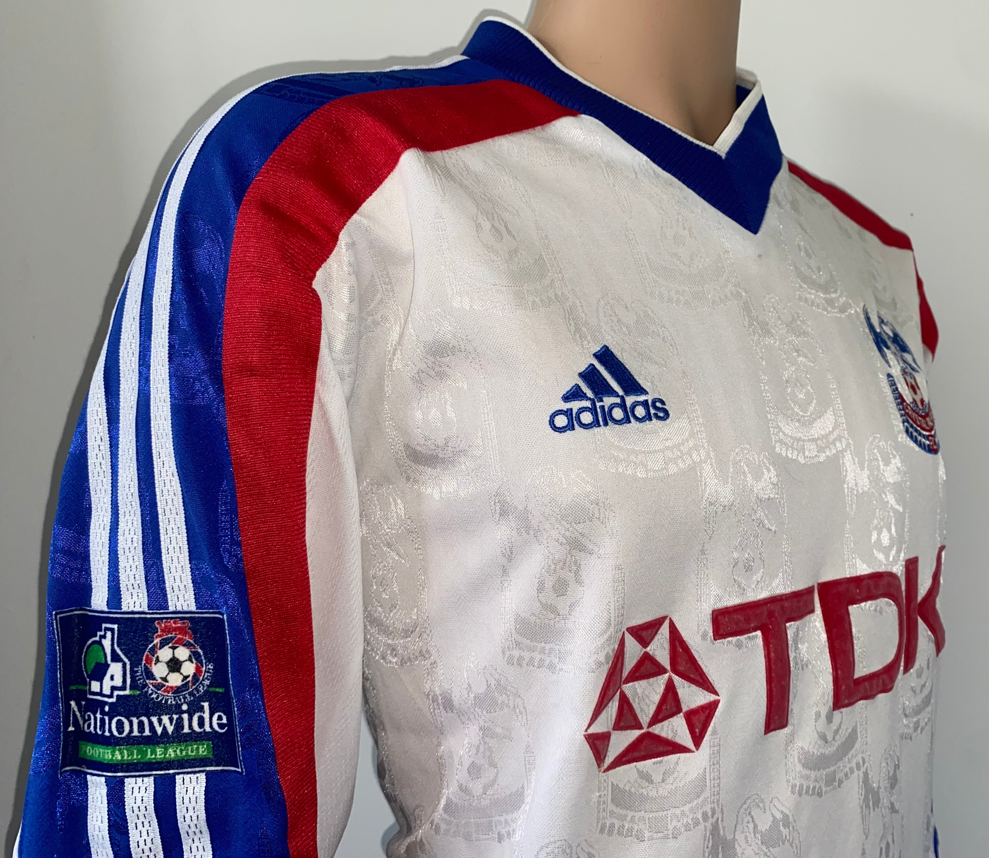 1998/99 CRYSTAL PALACE ADIDAS MATCH WORN AWAY SHIRT #12