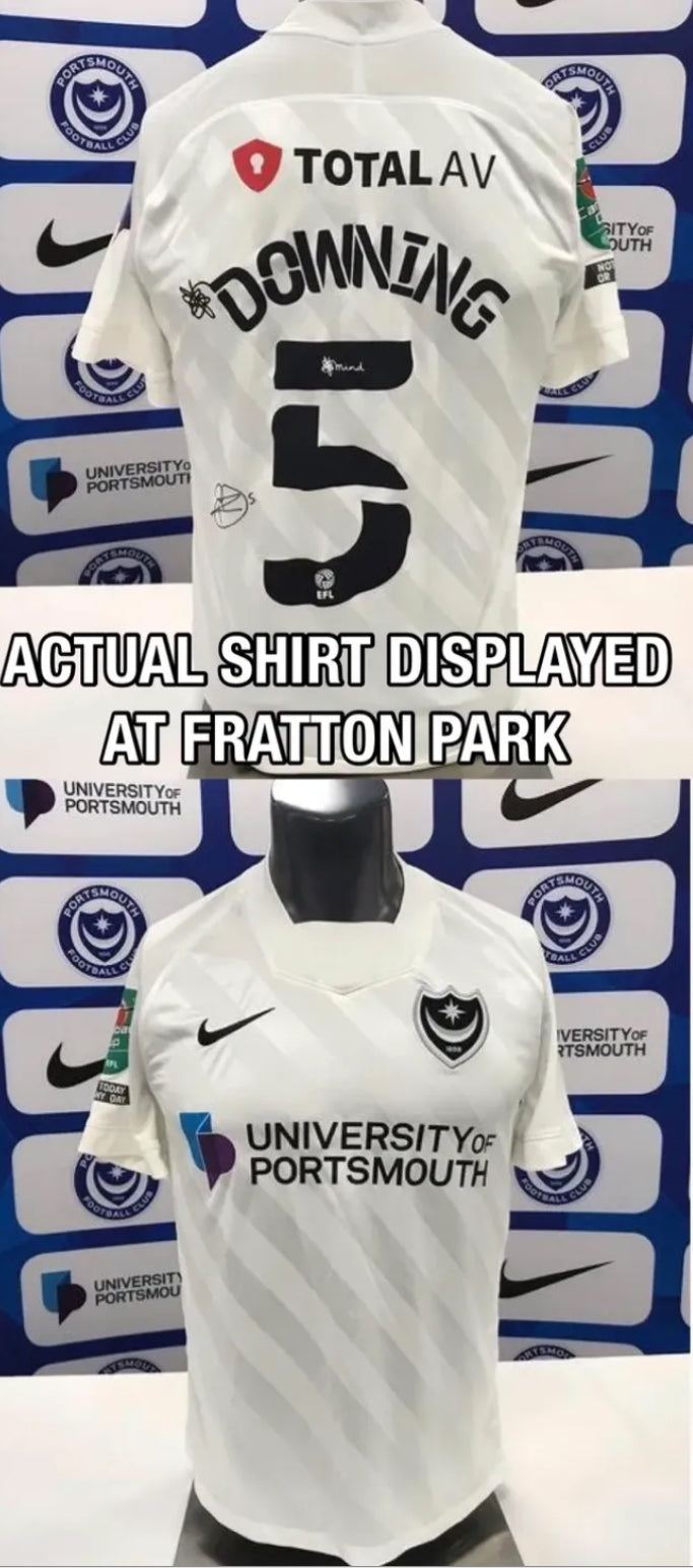 2020/21 PORTSMOUTH MATCH WORN AWAY SHIRT (DOWNING #5 CARABAO CUP V BRIGHTON & HA)