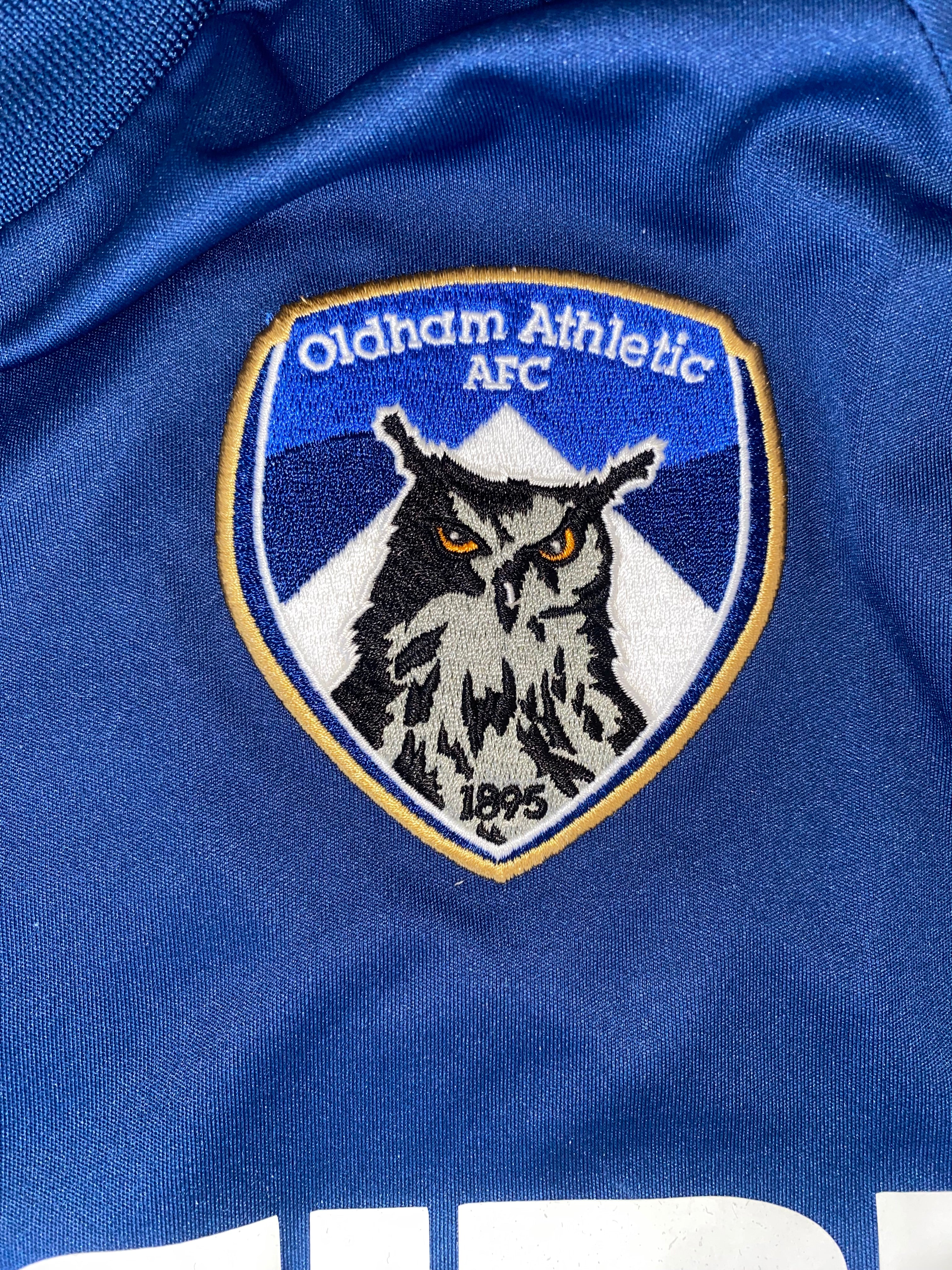2012/13 OLDHAM ATHLETIC MATCH WORN HOME SHIRT (BESSONE #32)