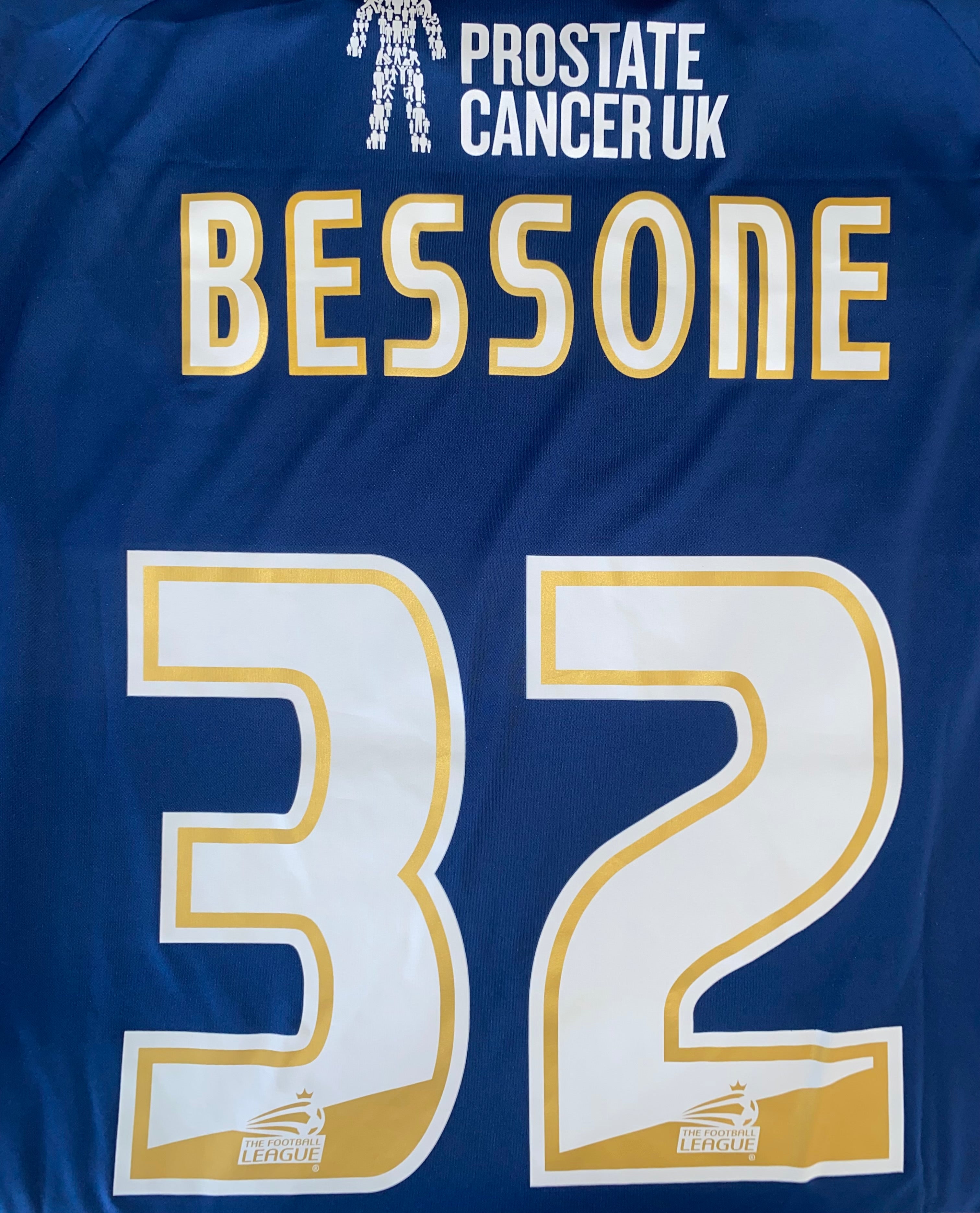 2012/13 OLDHAM ATHLETIC MATCH WORN HOME SHIRT (BESSONE #32)
