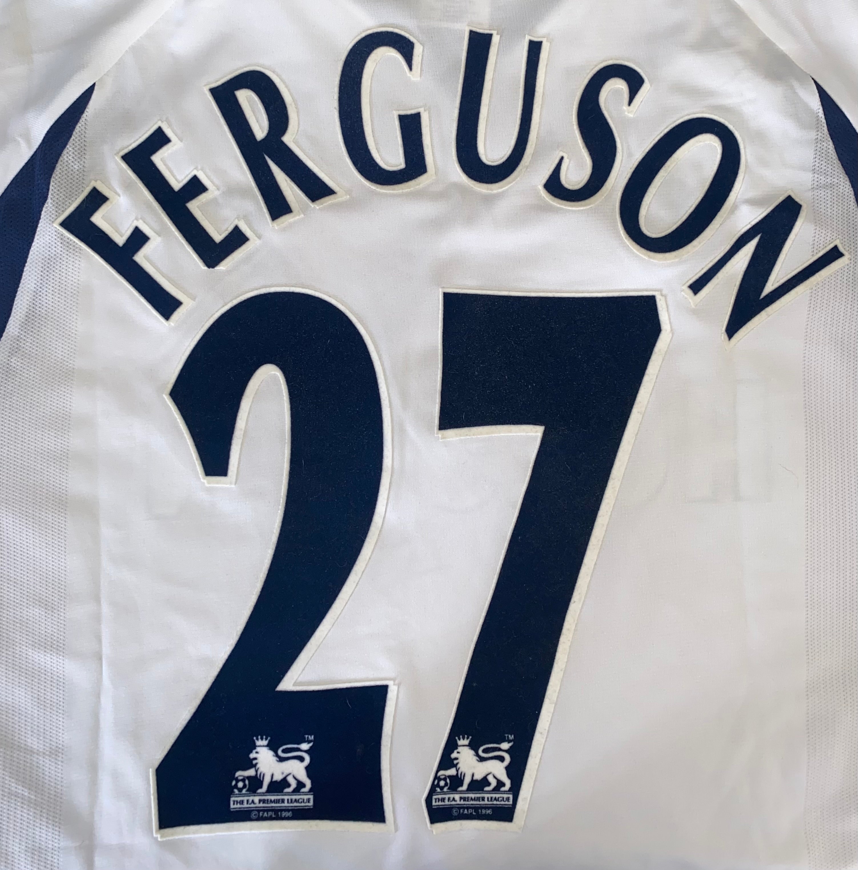 2001/02 TOTTENHAM HOTSPUR MATCH ISSUE HOME SHIRT (FERGUSON #27)
