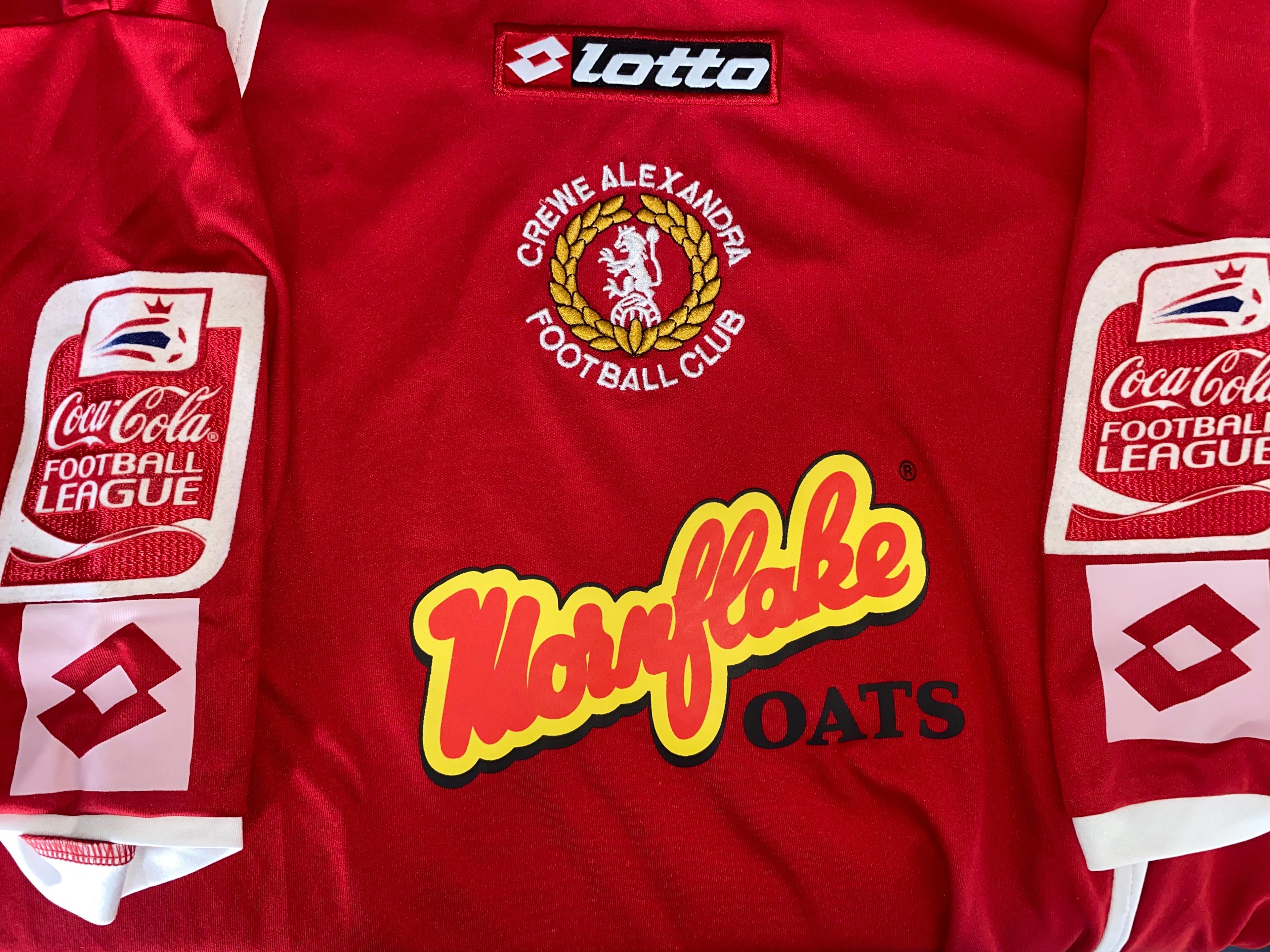 2008/09 CREWE ALEXANDRA MATCH WORN HOME SHIRT (McCREADY #14)