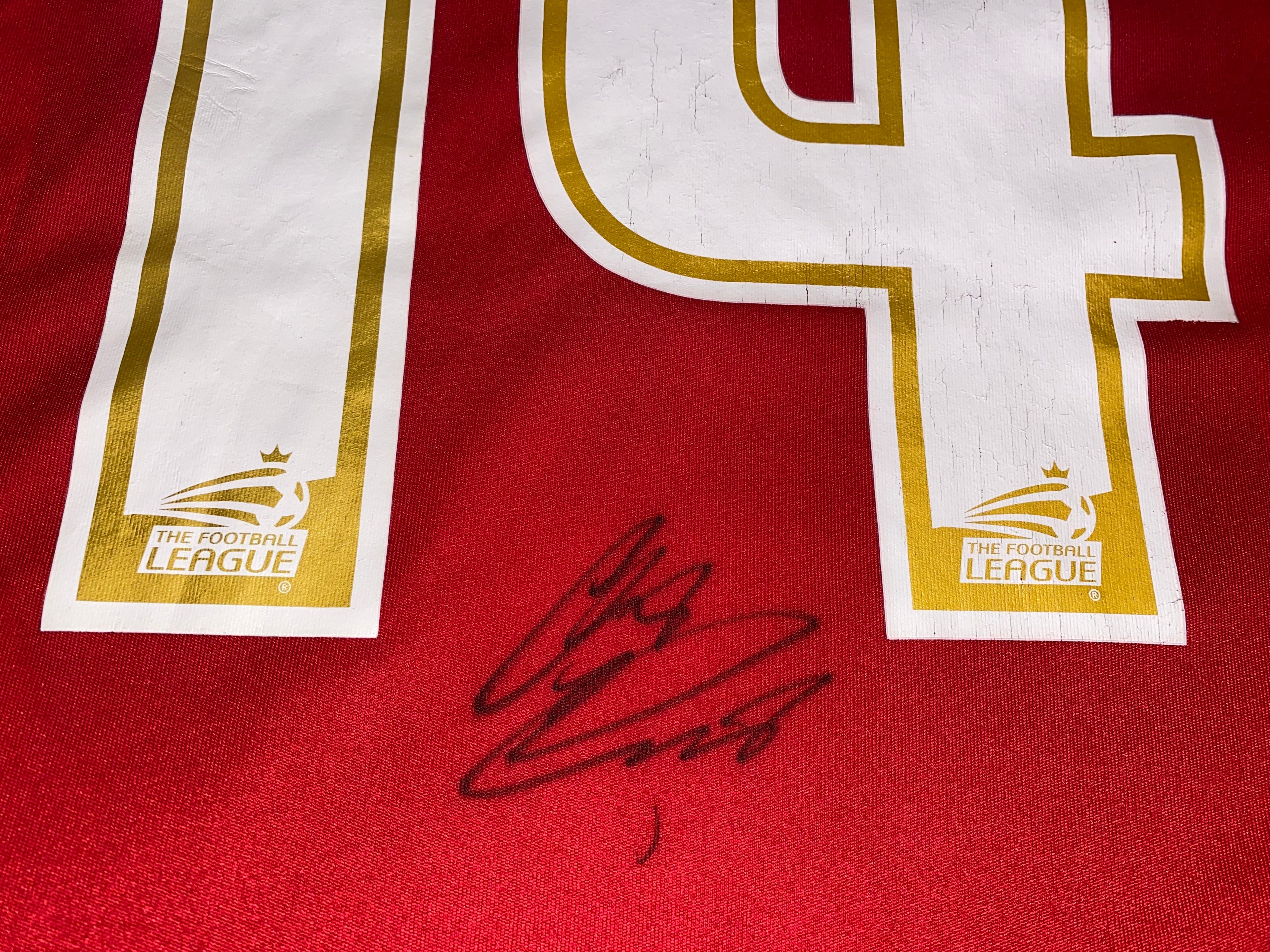 2008/09 CREWE ALEXANDRA MATCH WORN HOME SHIRT (McCREADY #14)