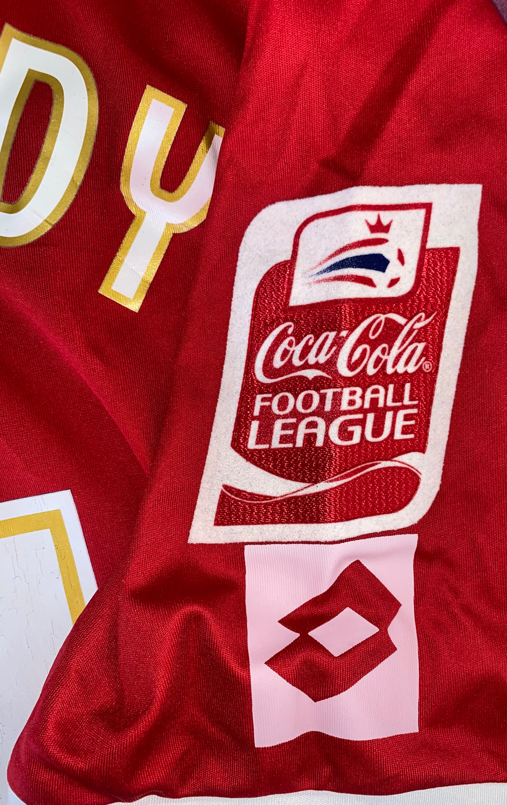 2008/09 CREWE ALEXANDRA MATCH WORN HOME SHIRT (McCREADY #14)