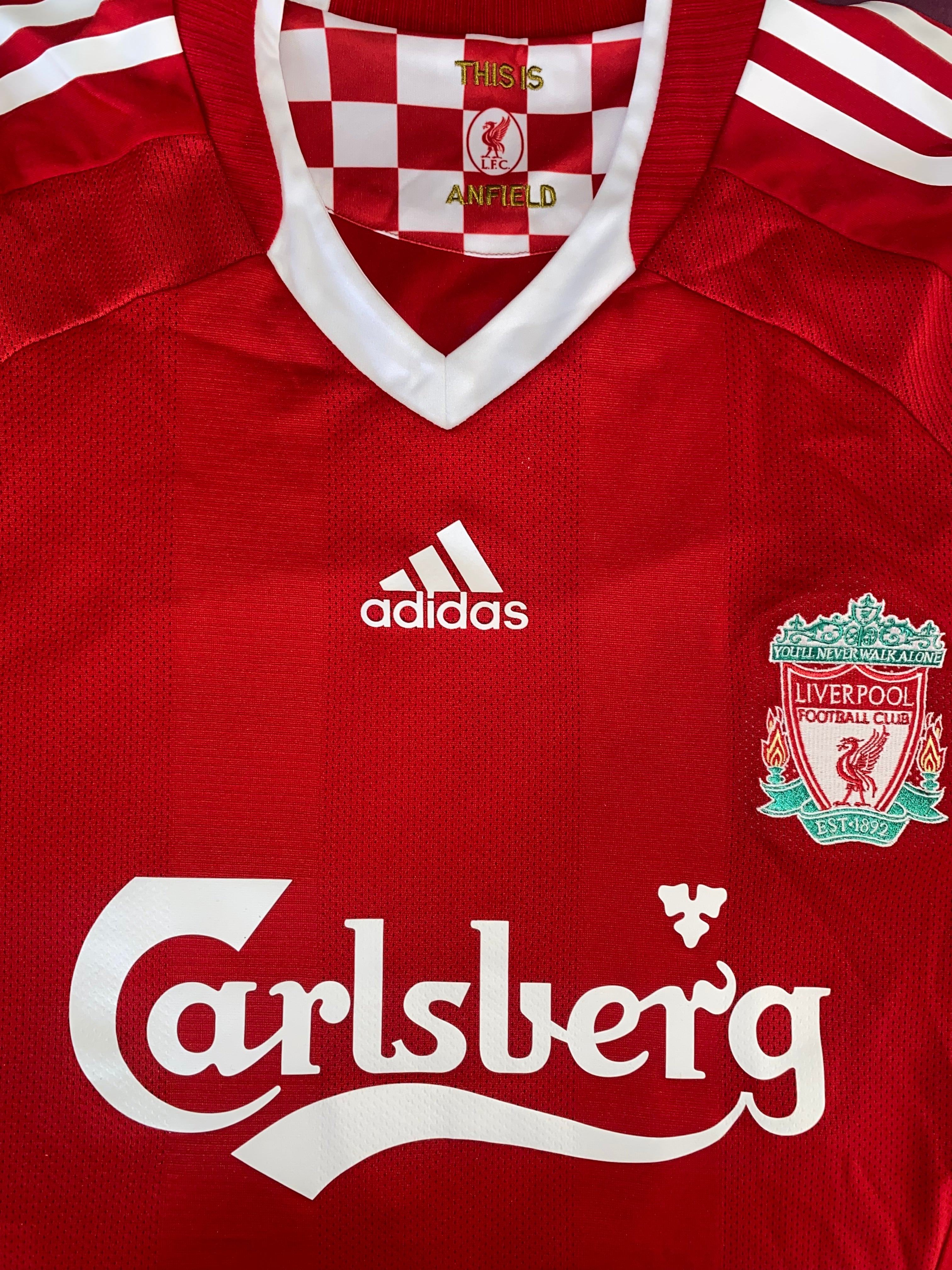 2009/10 LIVERPOOL MATCH ISSUE HOME SHIRT (INSUA #22)