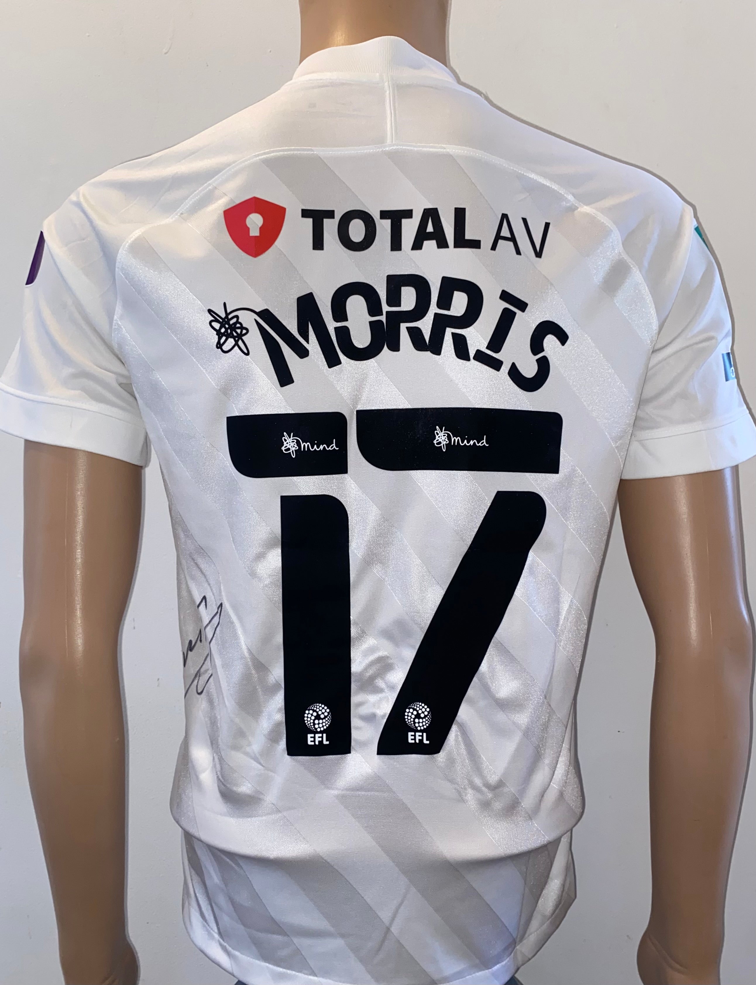 2020/21 PORTSMOUTH MATCH WORN AWAY SHIRT (MORRIS #17 CARABAO CUP V BRIGHTON HA)