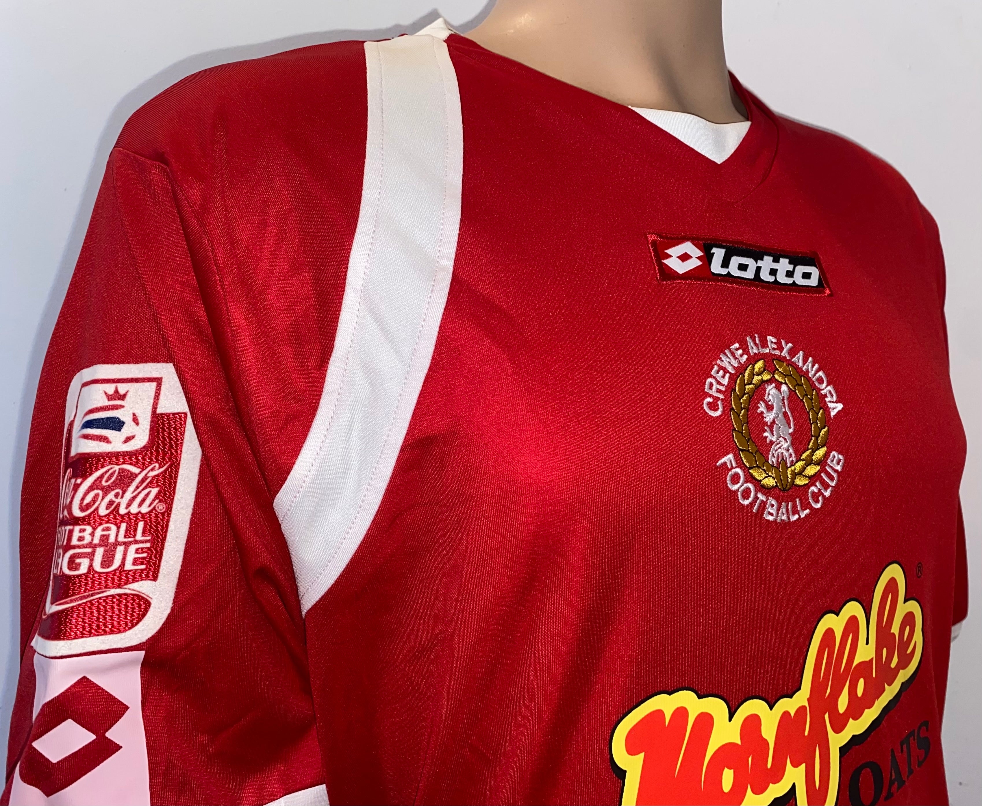 2008/09 CREWE ALEXANDRA MATCH WORN HOME SHIRT (McCREADY #14)
