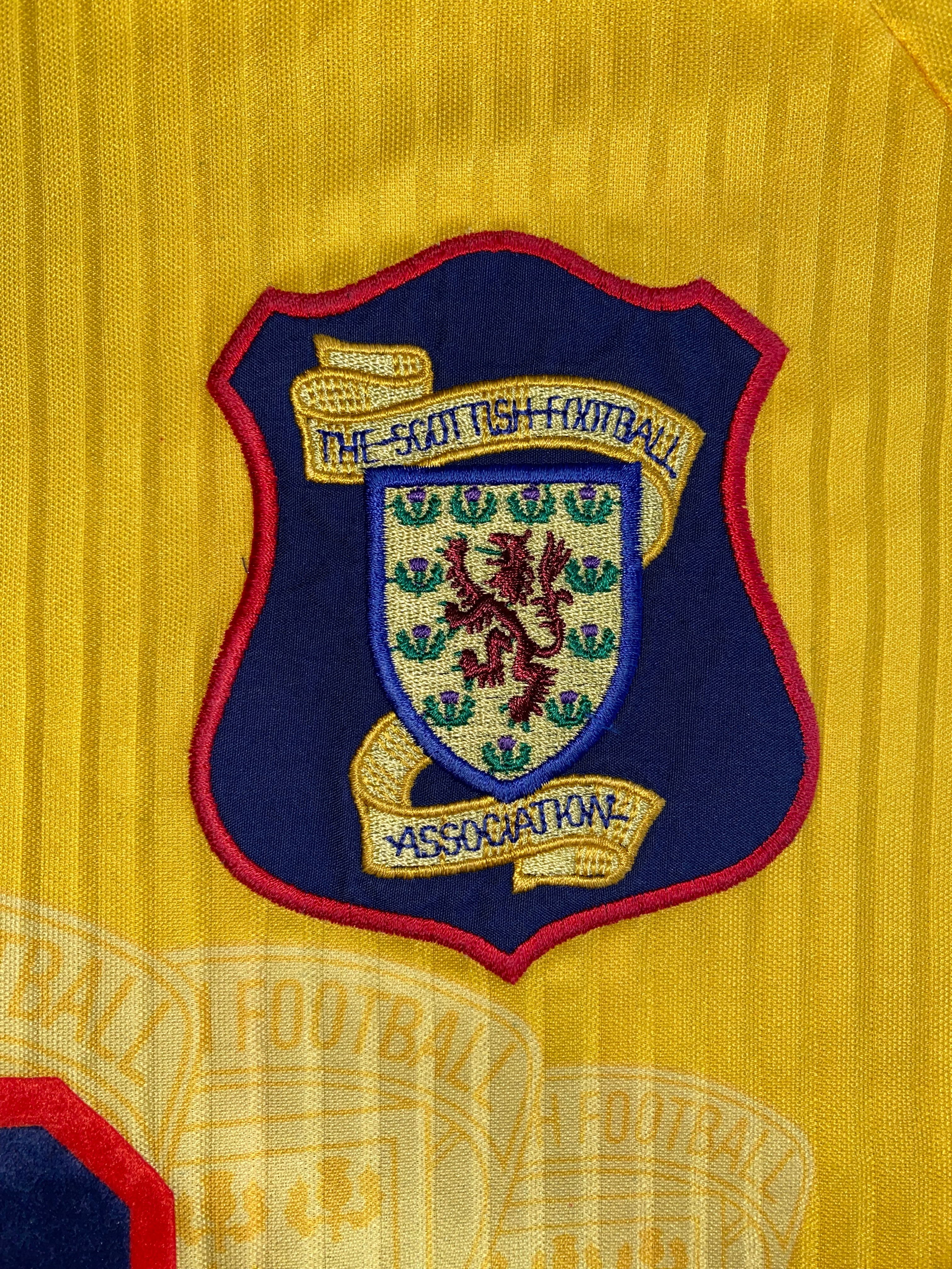 1998 SCOTLAND MATCHWORN UMBRO AWAY SHIRT #13