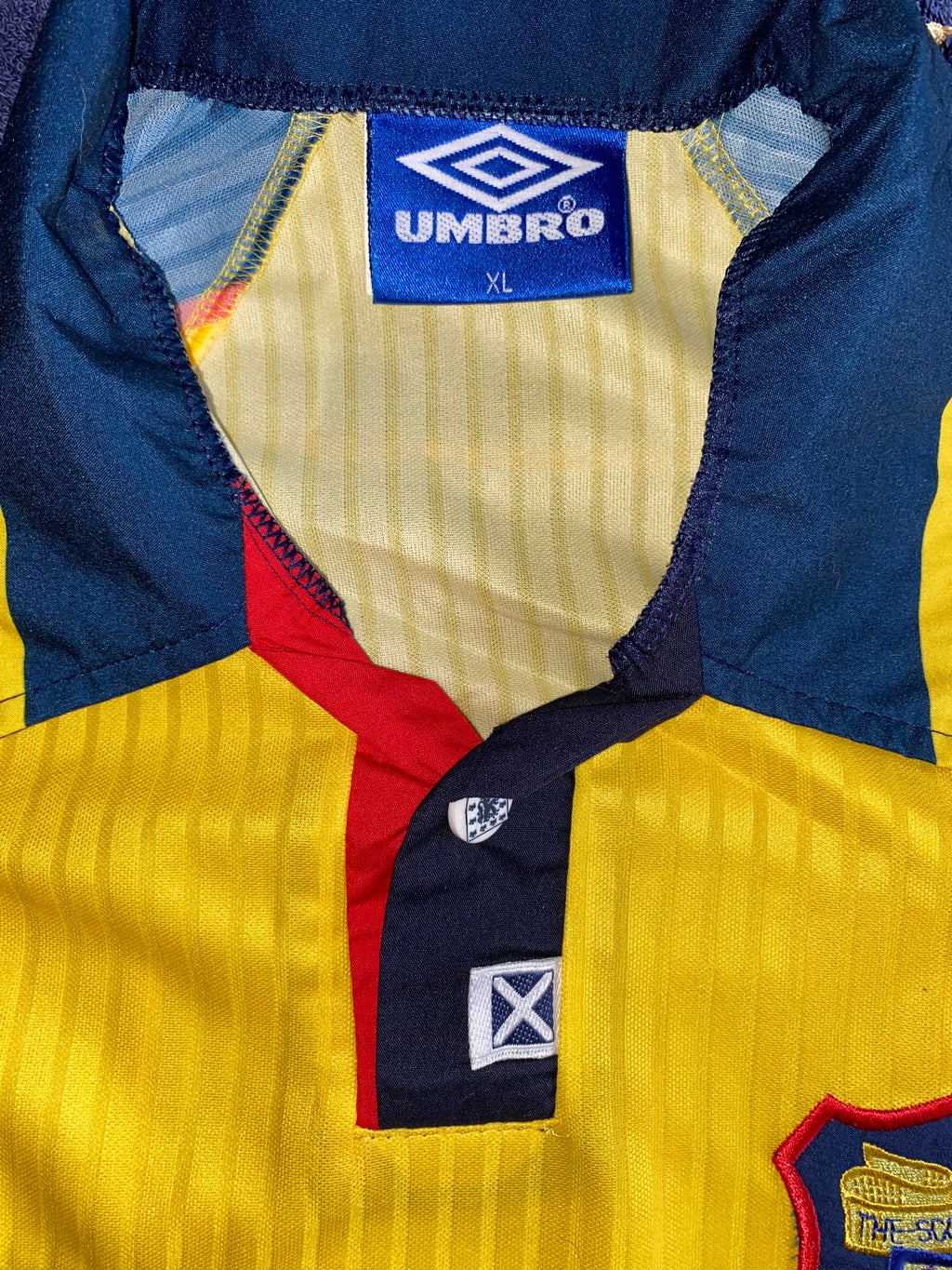 1998 SCOTLAND MATCHWORN UMBRO AWAY SHIRT #6