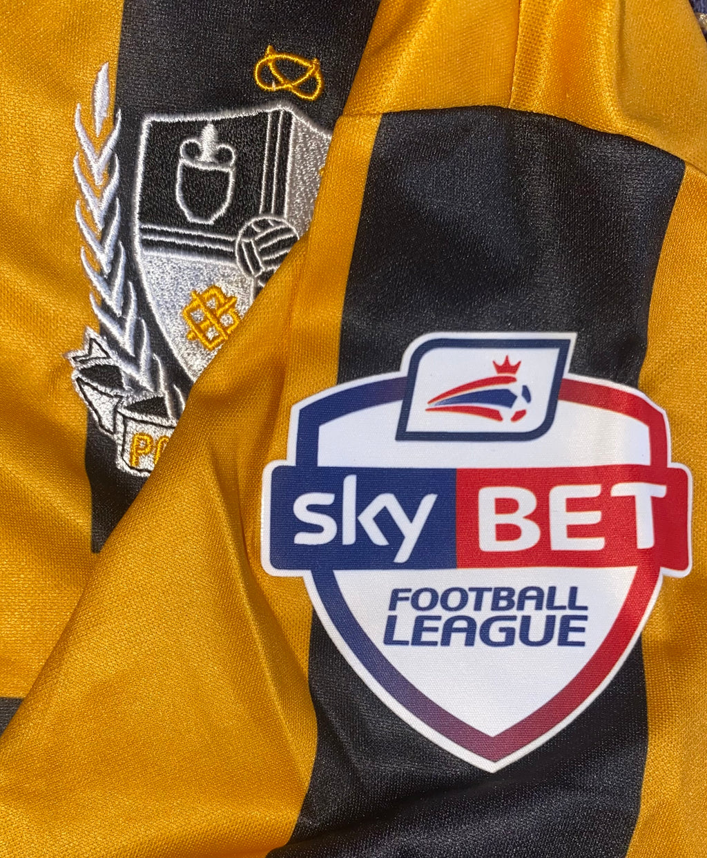 2014/15 PORT VALE MATCH ISSUE AWAY SHIRT (YATES #16)