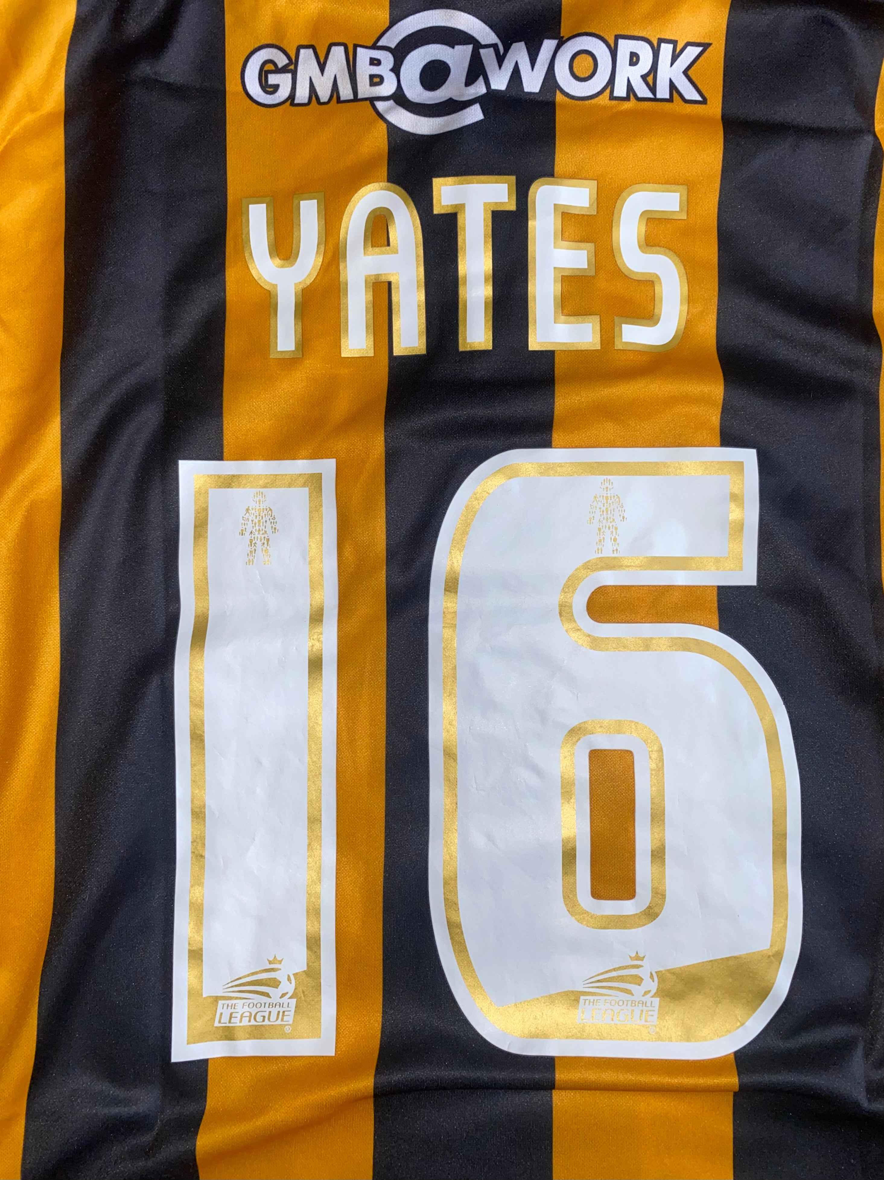 2014/15 PORT VALE MATCH ISSUE AWAY SHIRT (YATES #16)