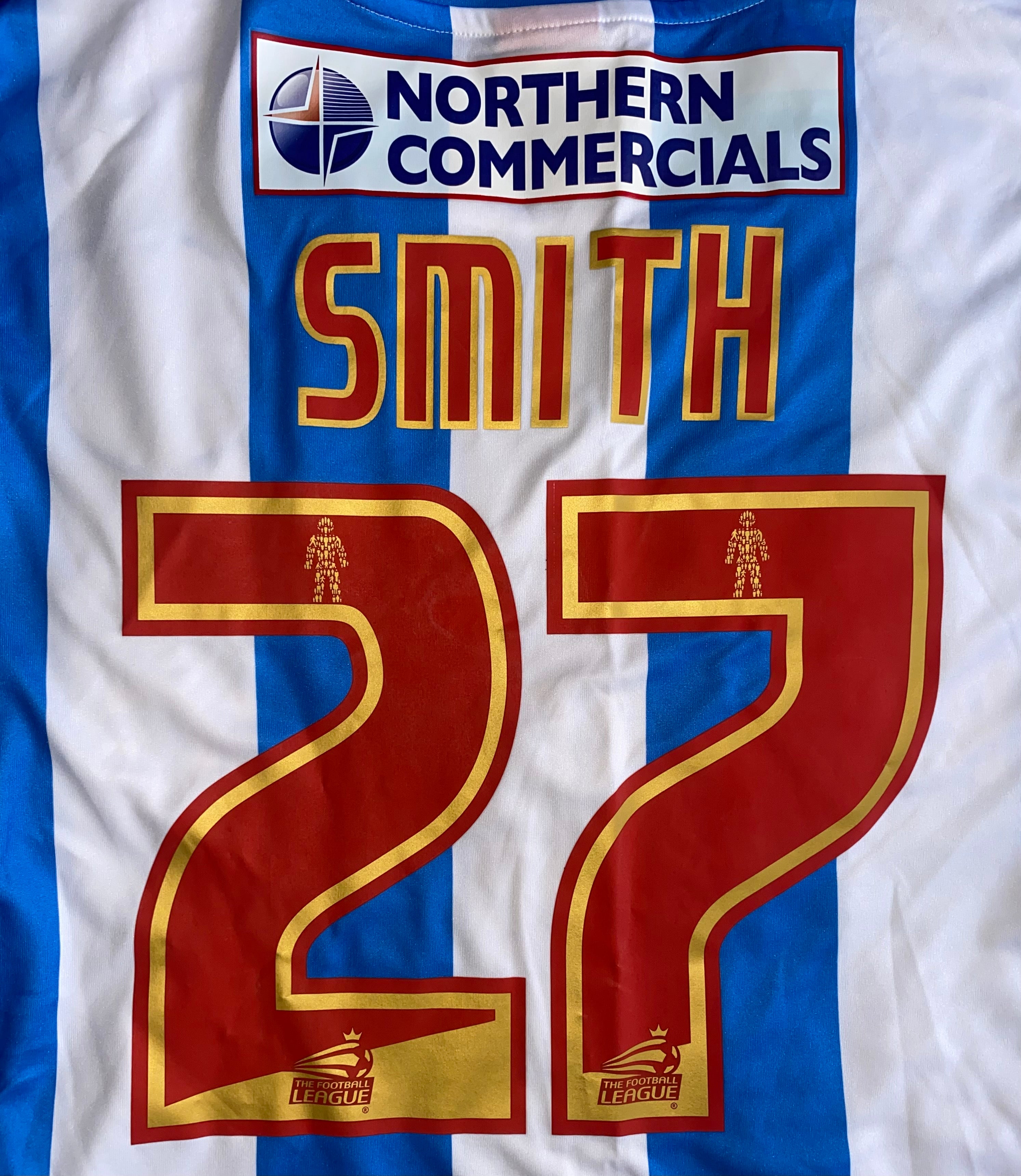 2013/14 HUDDERSFIELD TOWN MATCH WORN HOME SHIRT (SMITH #27)
