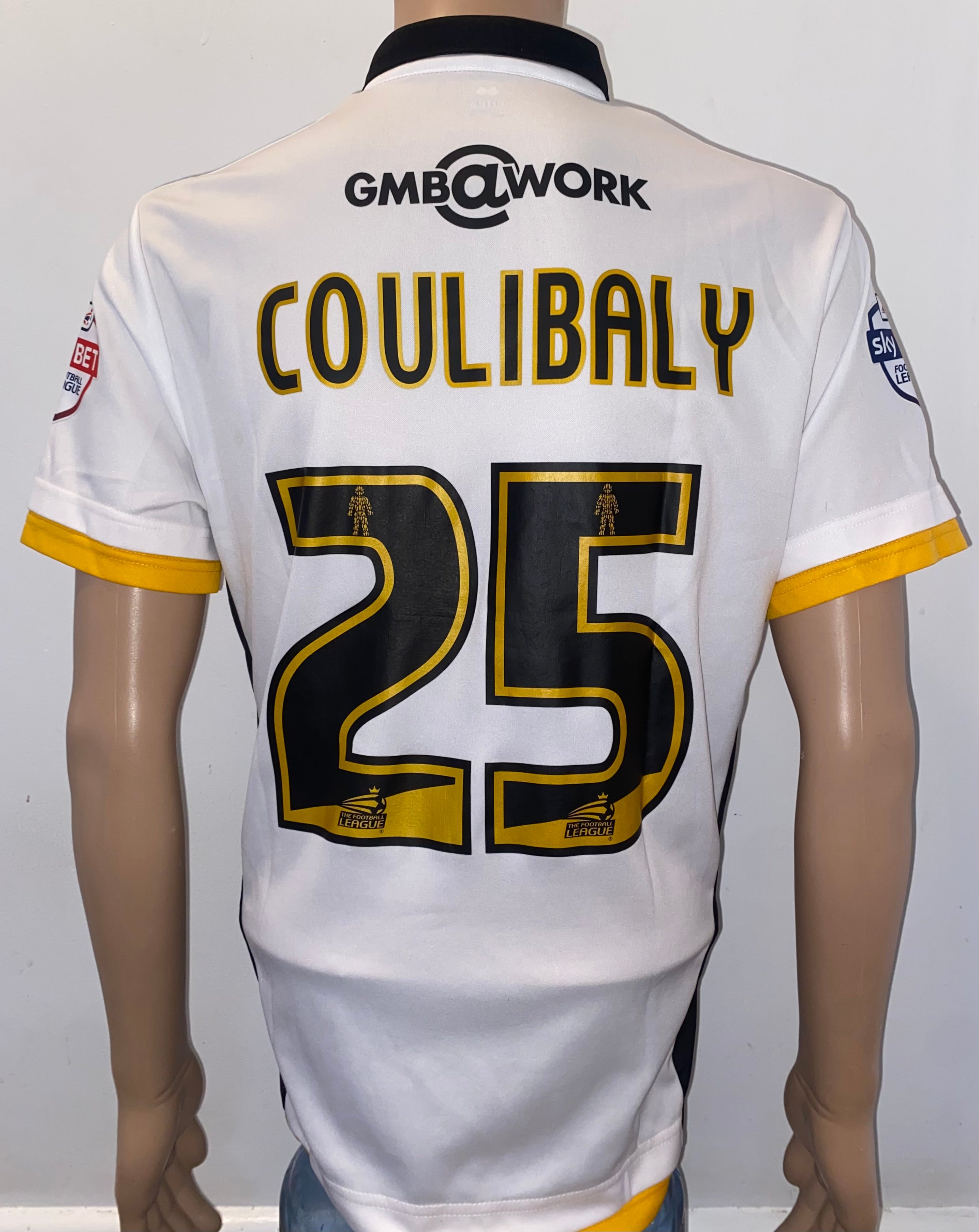 2014/15 PORT VALE MATCH ISSUE HOME SHIRT (COULIBALY #25)