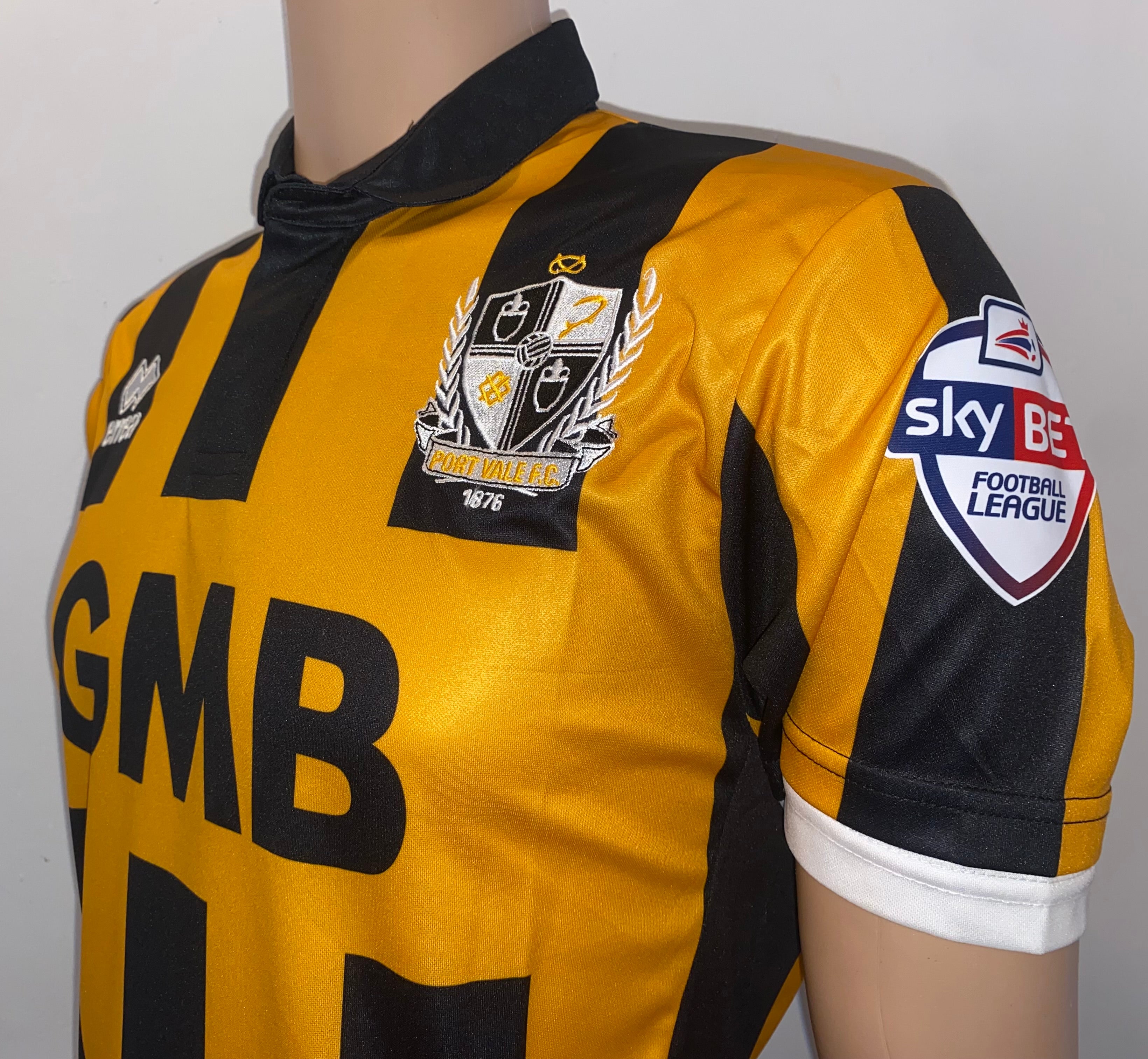 2014/15 PORT VALE MATCH ISSUE AWAY SHIRT (YATES #16)