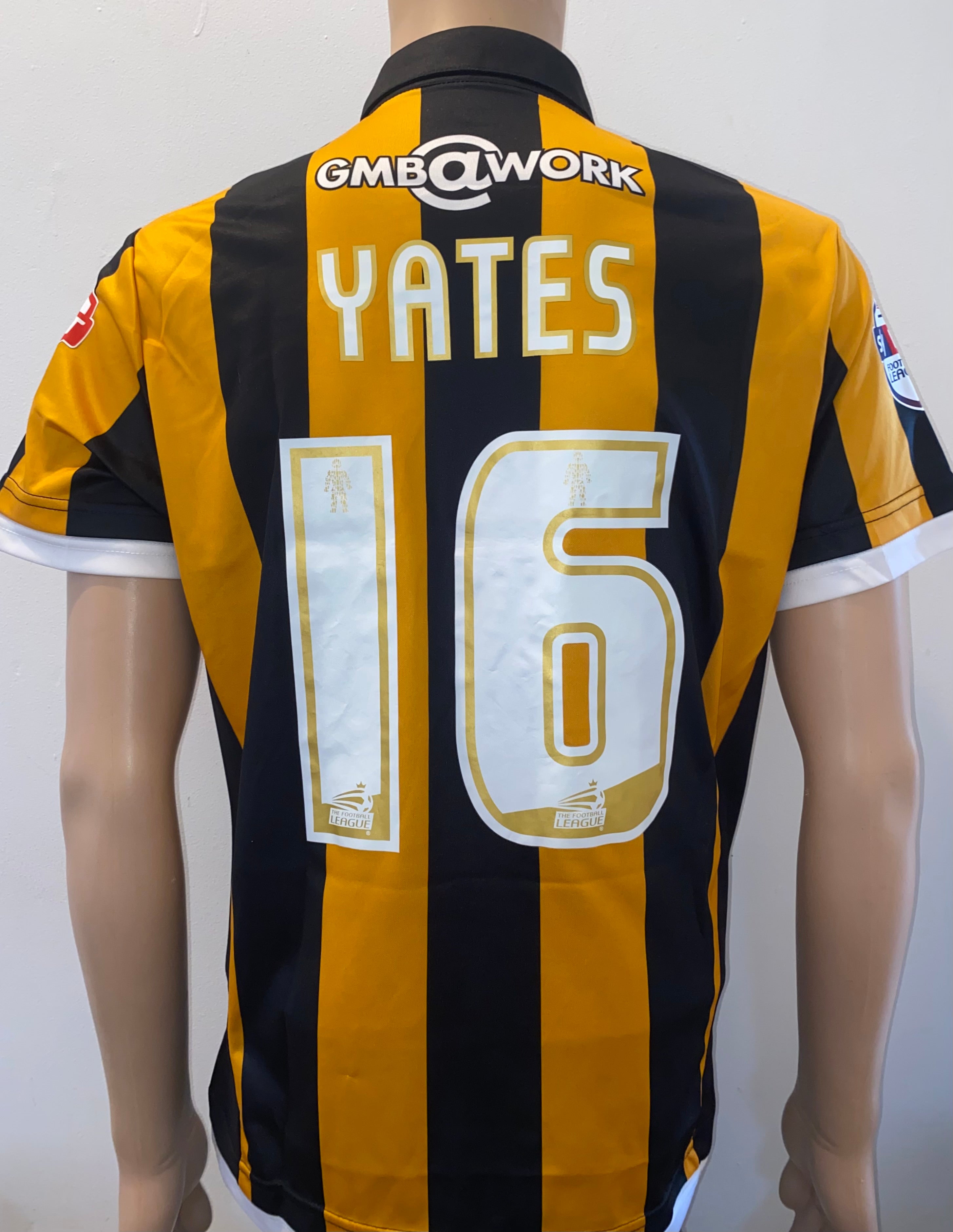 2014/15 PORT VALE MATCH ISSUE AWAY SHIRT (YATES #16)