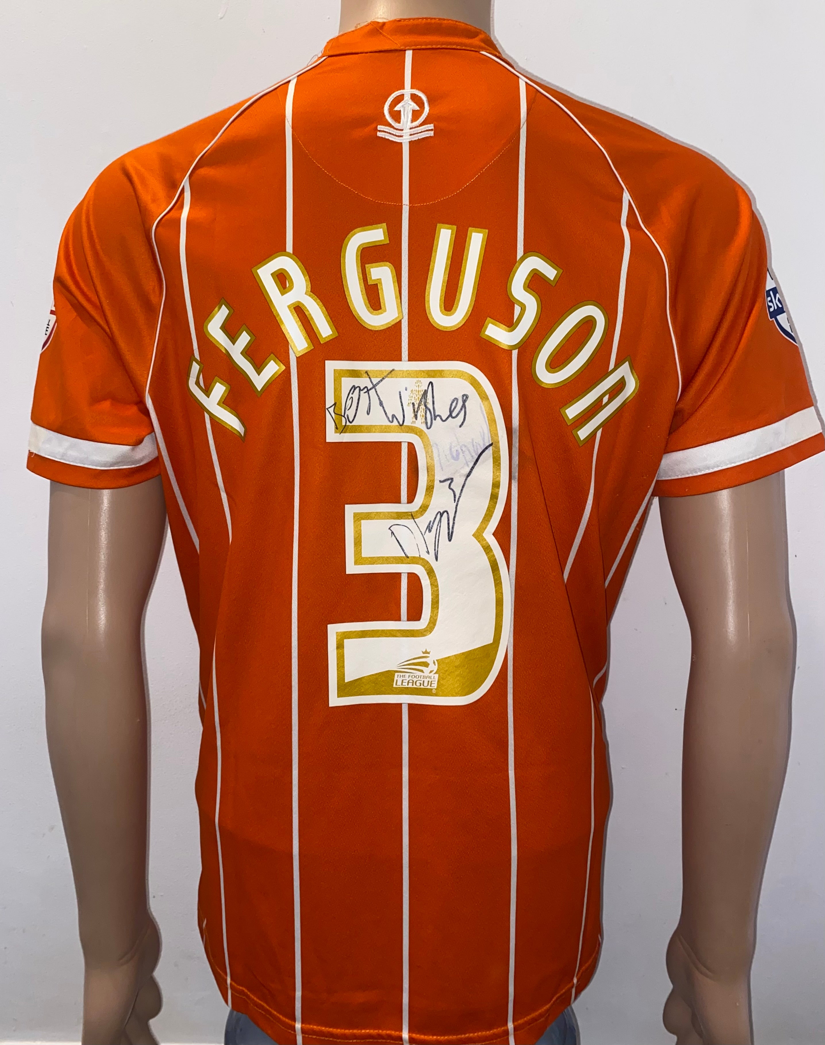 2015/16 BLACKPOOL MATCH WORN HOME SHIRT (FERGUSON #3)