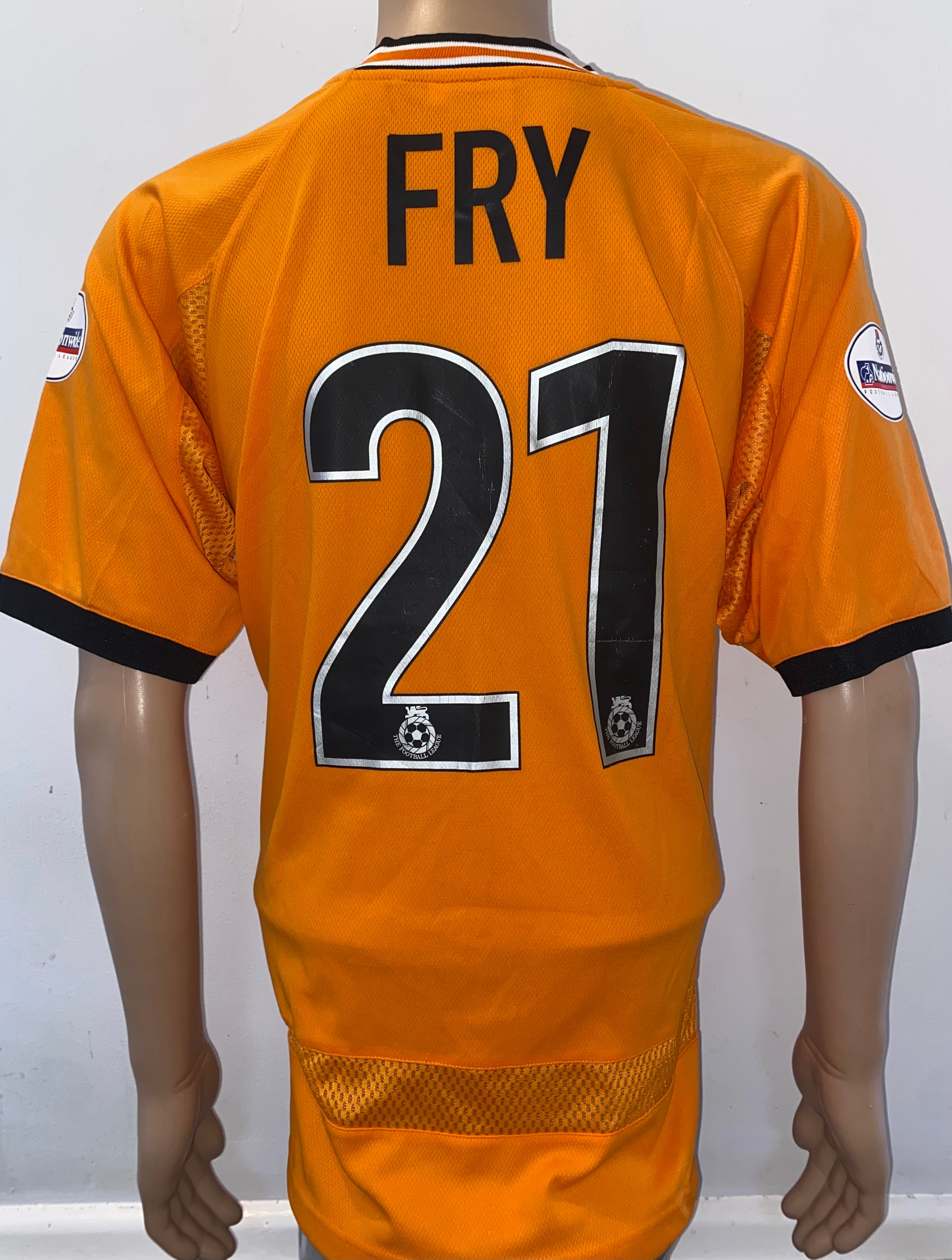 2002/03 PETERBOROUGH UNITED MATCH WORN AWAY SHIRT (FRY #21)